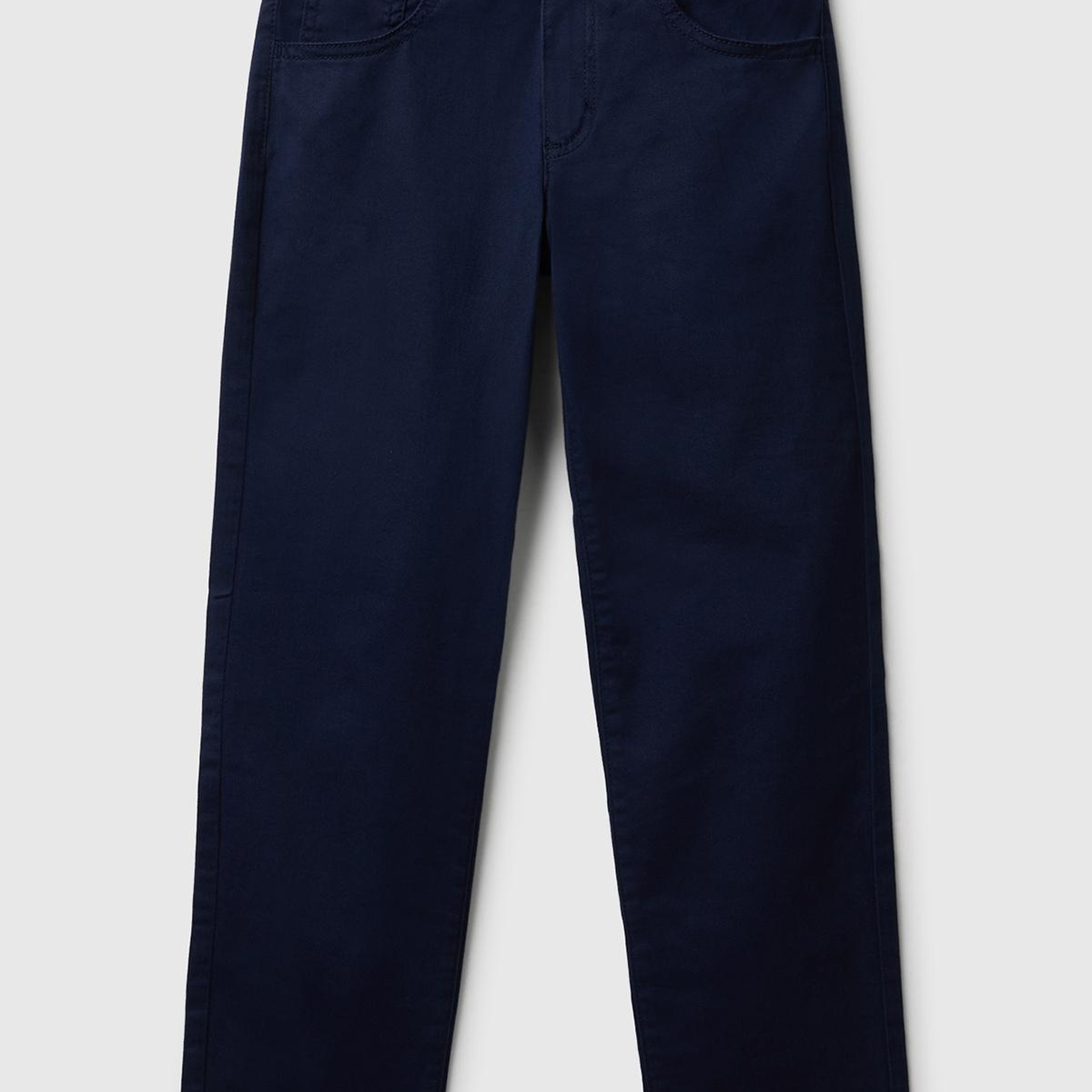 Erkek Çocuk Lacivert Düğmeli Fermuarlı Slim Fit Pantolon