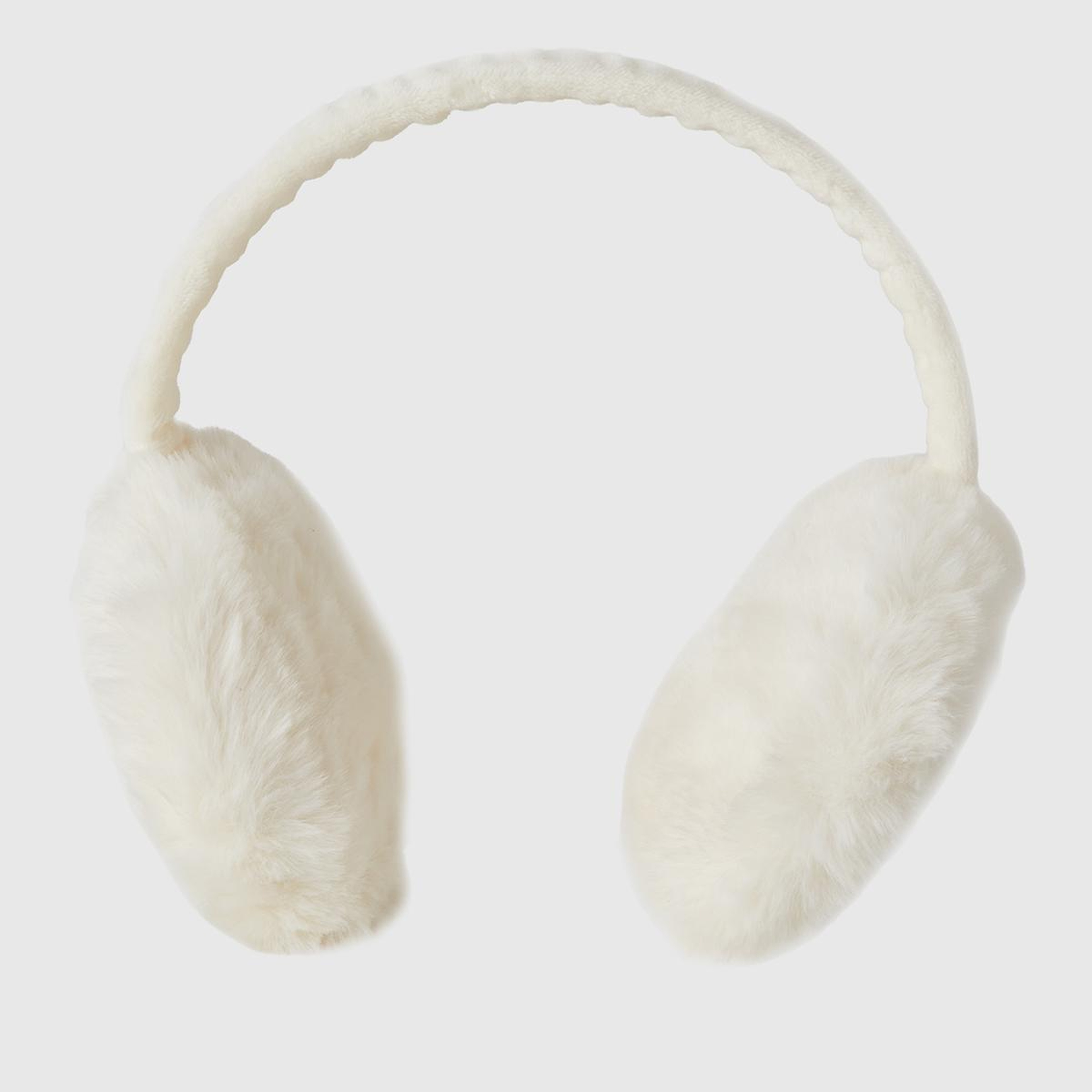 Kız Çocuk Ekru Kauçuk Baskılı Mikrofiber Peluş Kulaklık