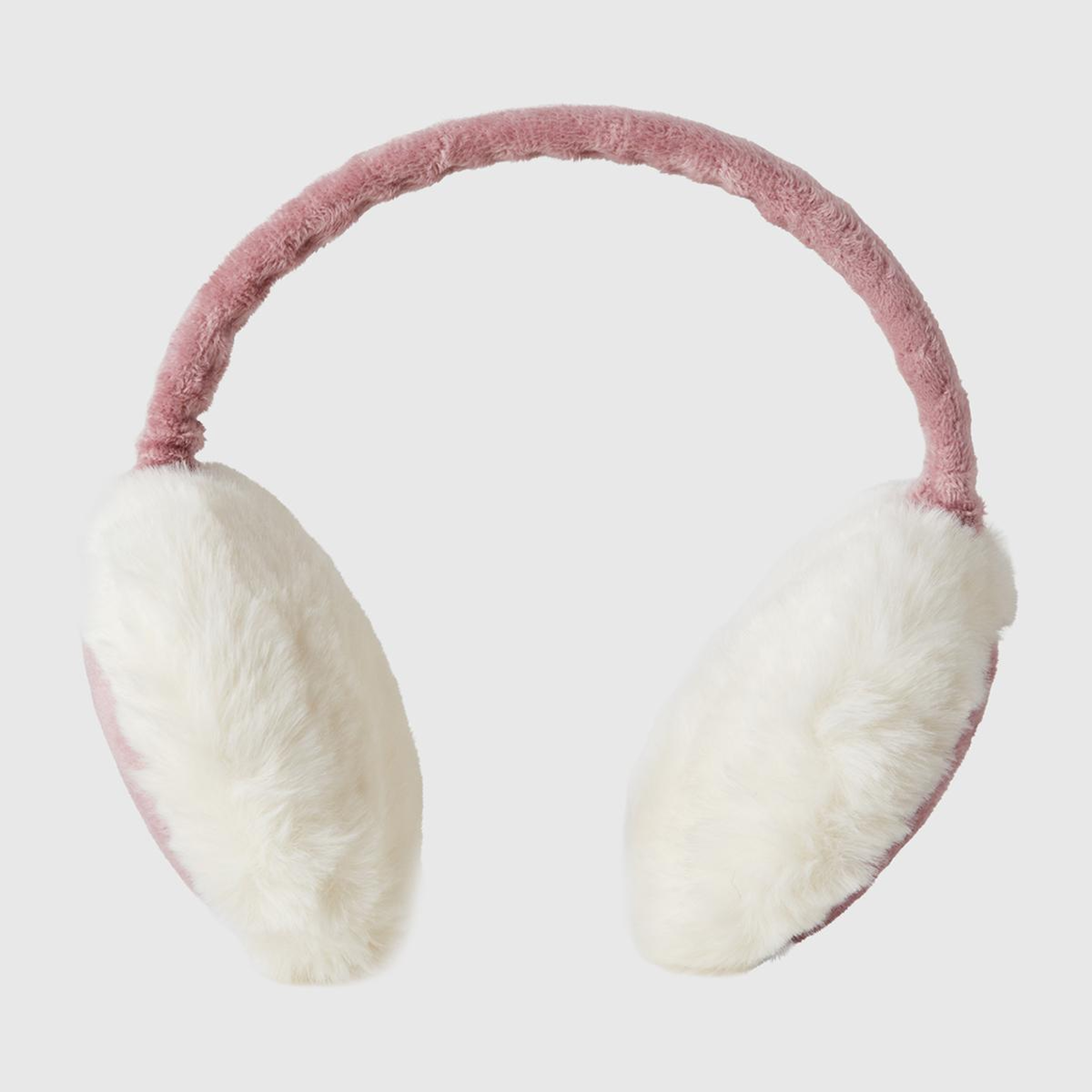 Kız Çocuk Gül Kurusu Kauçuk Baskılı Mikrofiber Peluş Kulaklık