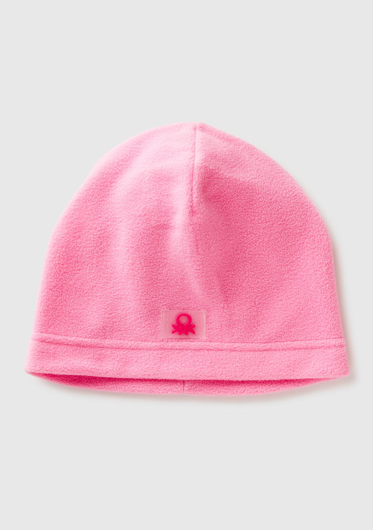 Erkek Çocuk Pembe Logo Detaylı  Bere