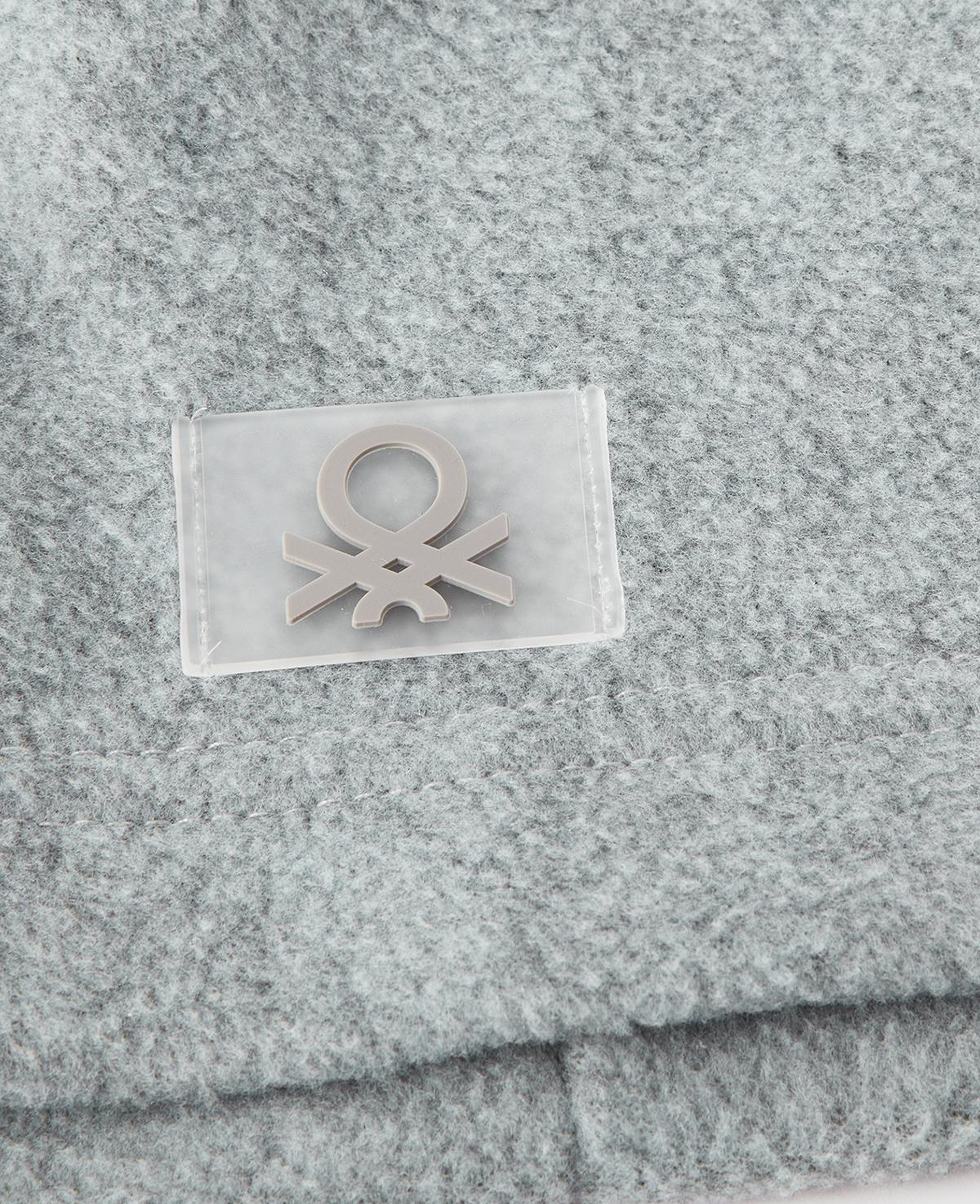 Erkek Çocuk Gri Melanj Logo Detaylı Bere
