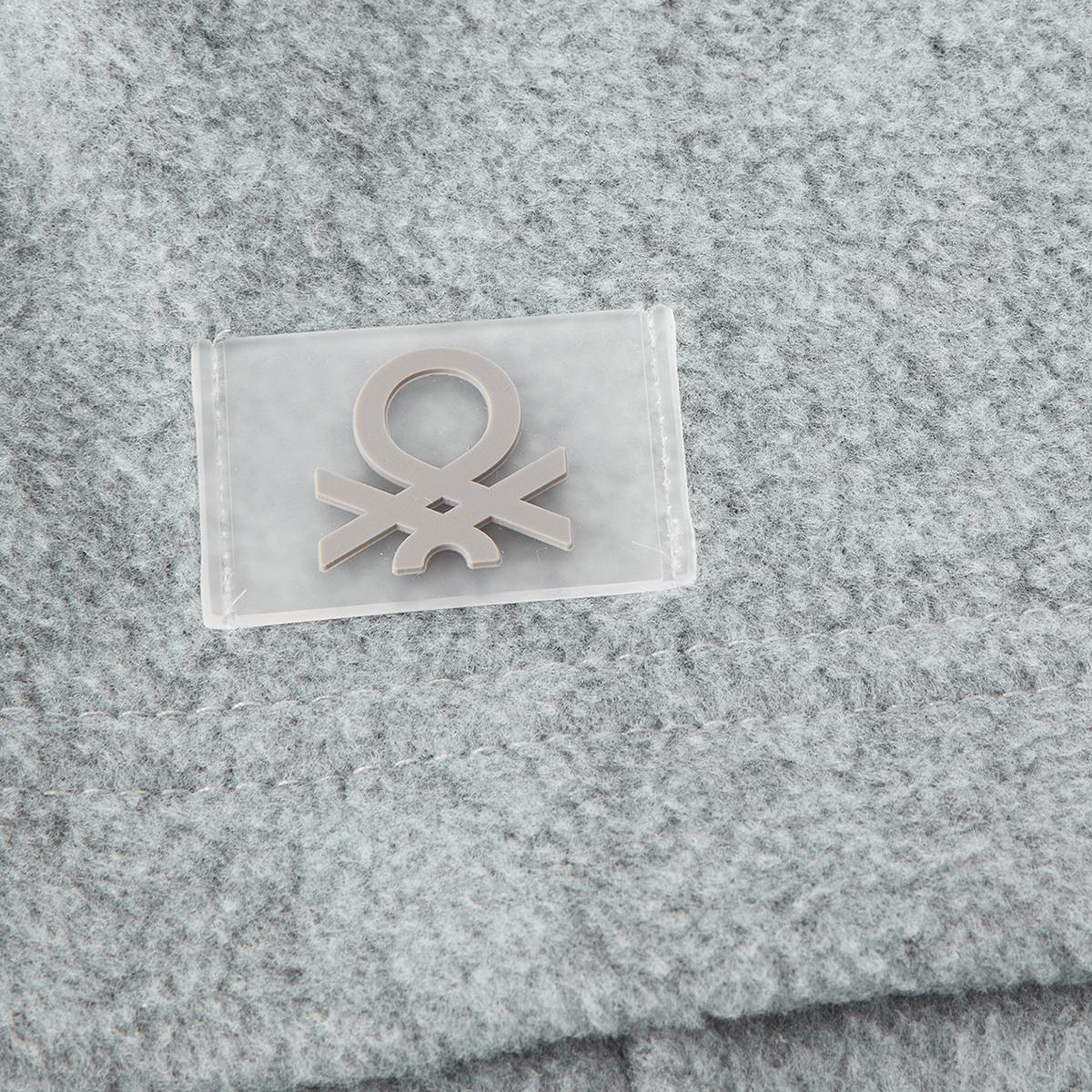 Erkek Çocuk Gri Melanj Logo Detaylı  Bere