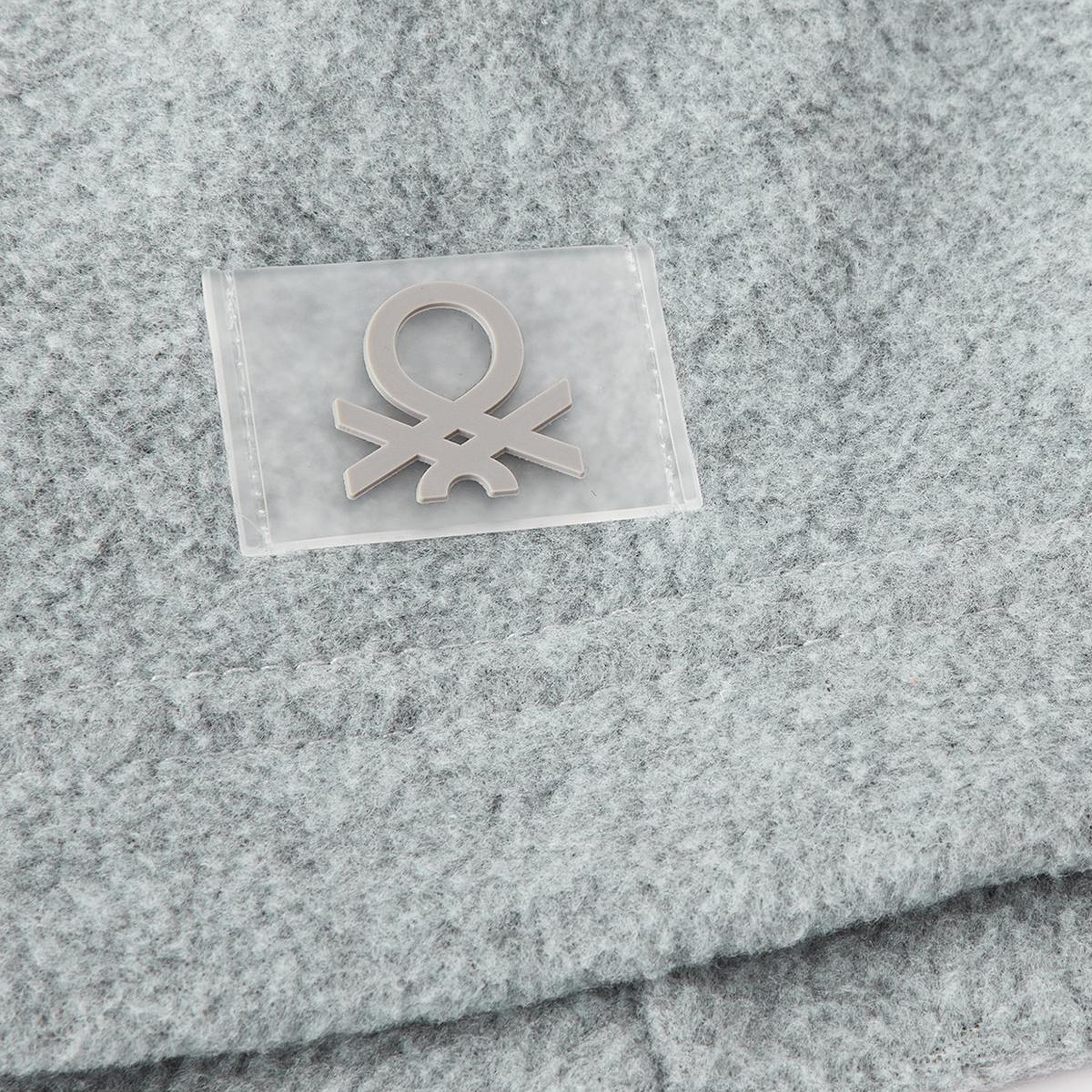 Erkek Çocuk Gri Melanj Logo Detaylı  Bere