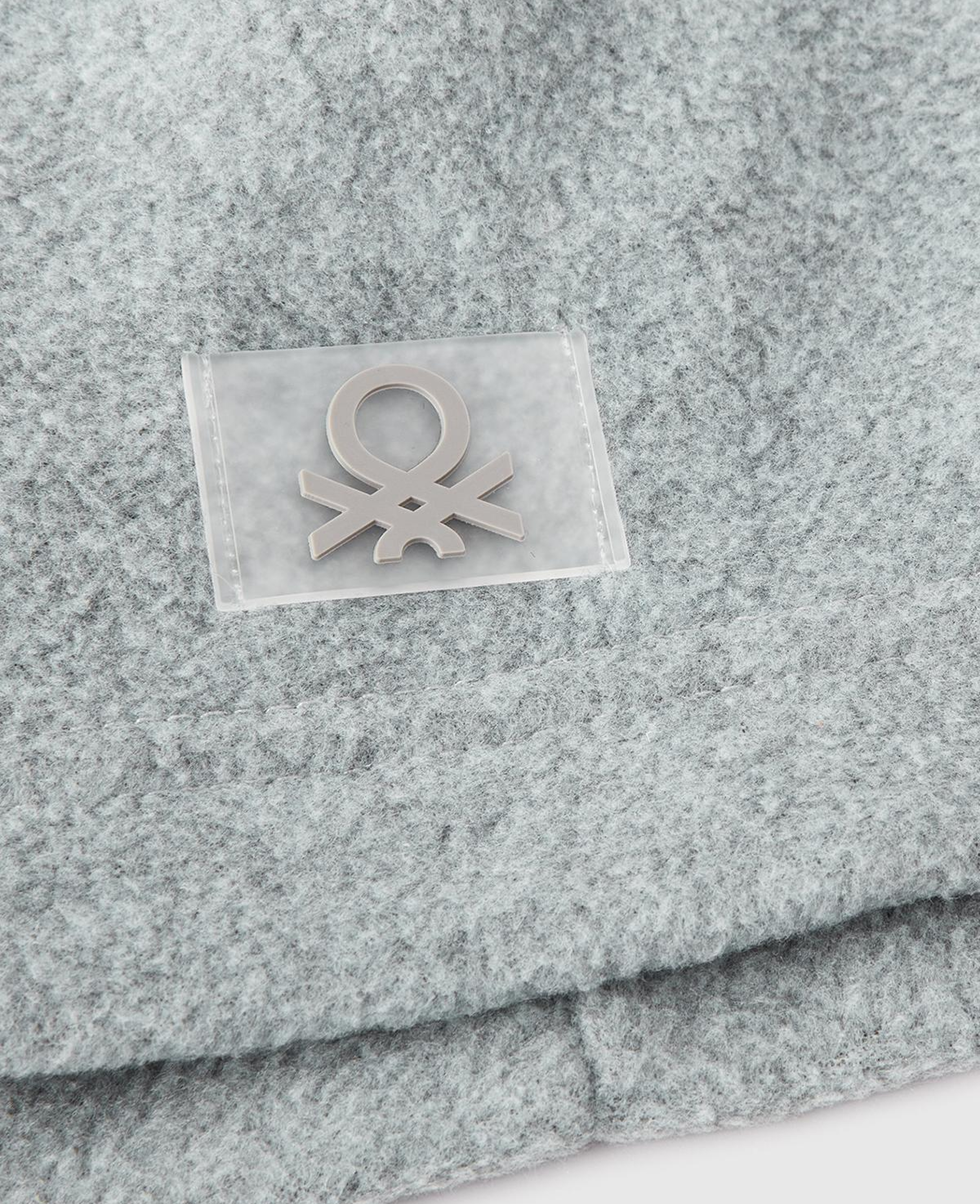 Erkek Çocuk Gri Melanj Logo Detaylı Bere