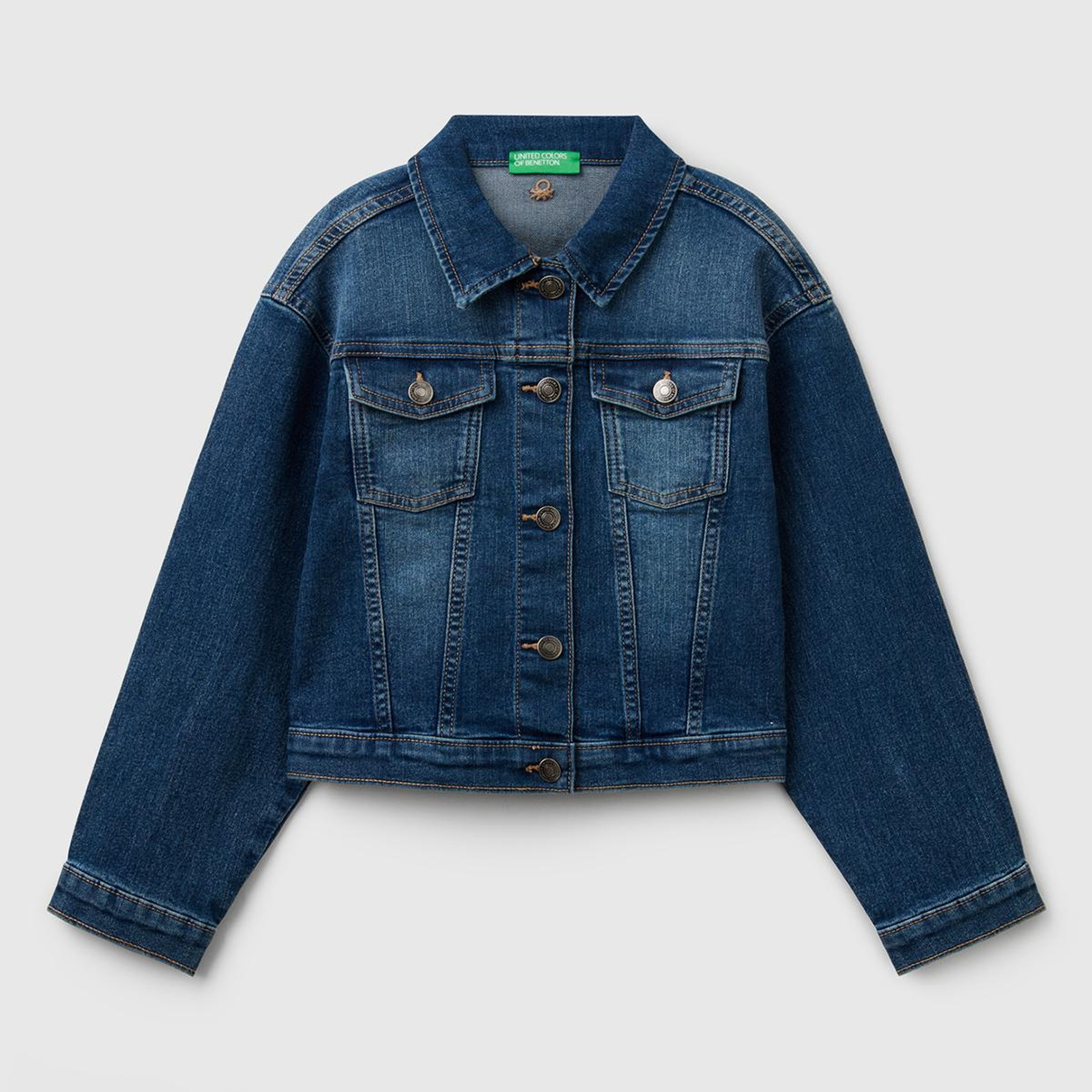 Kız Çocuk Koyu Denim Denim Ceket