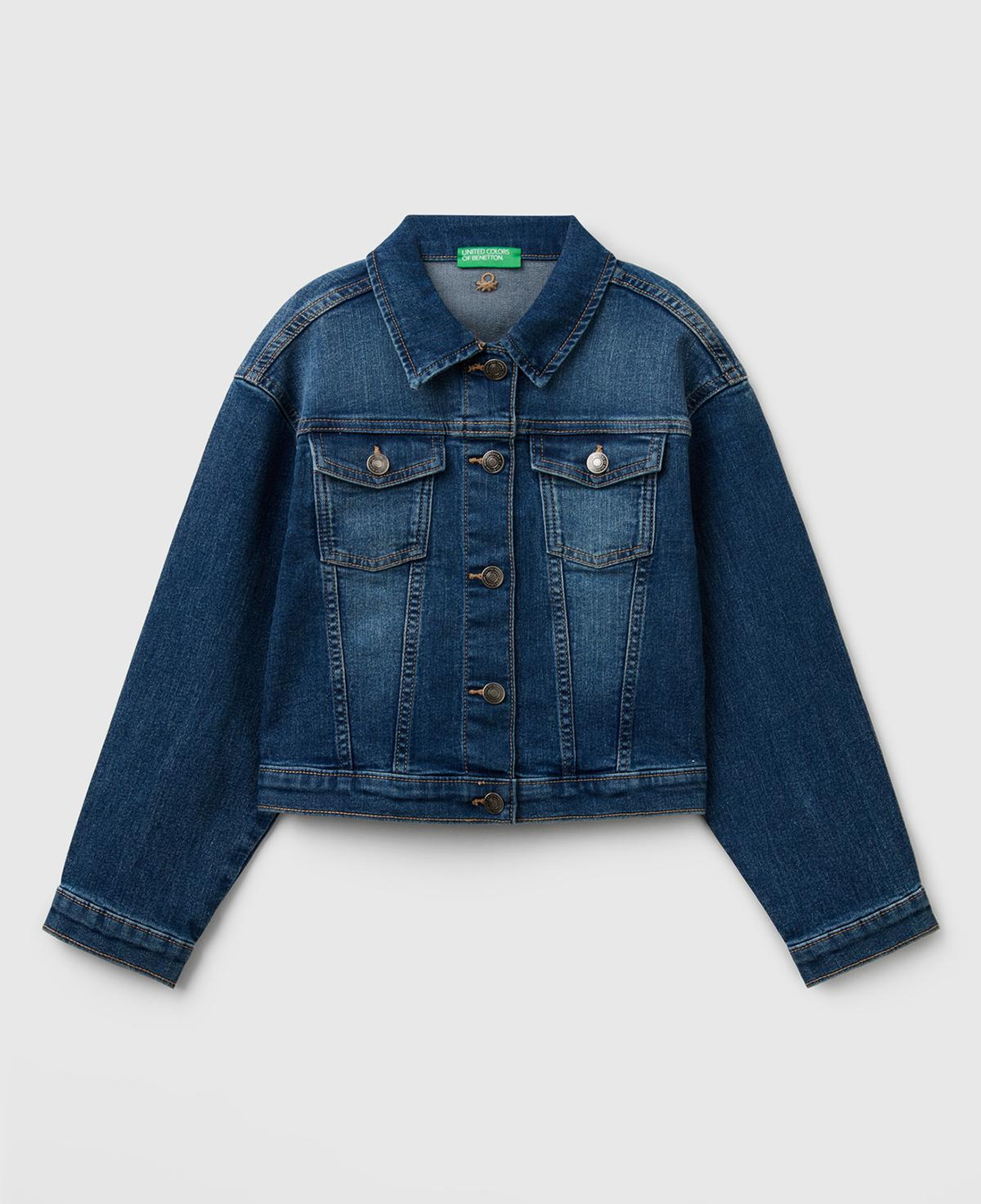 Kız Çocuk Koyu Denim Denim Ceket