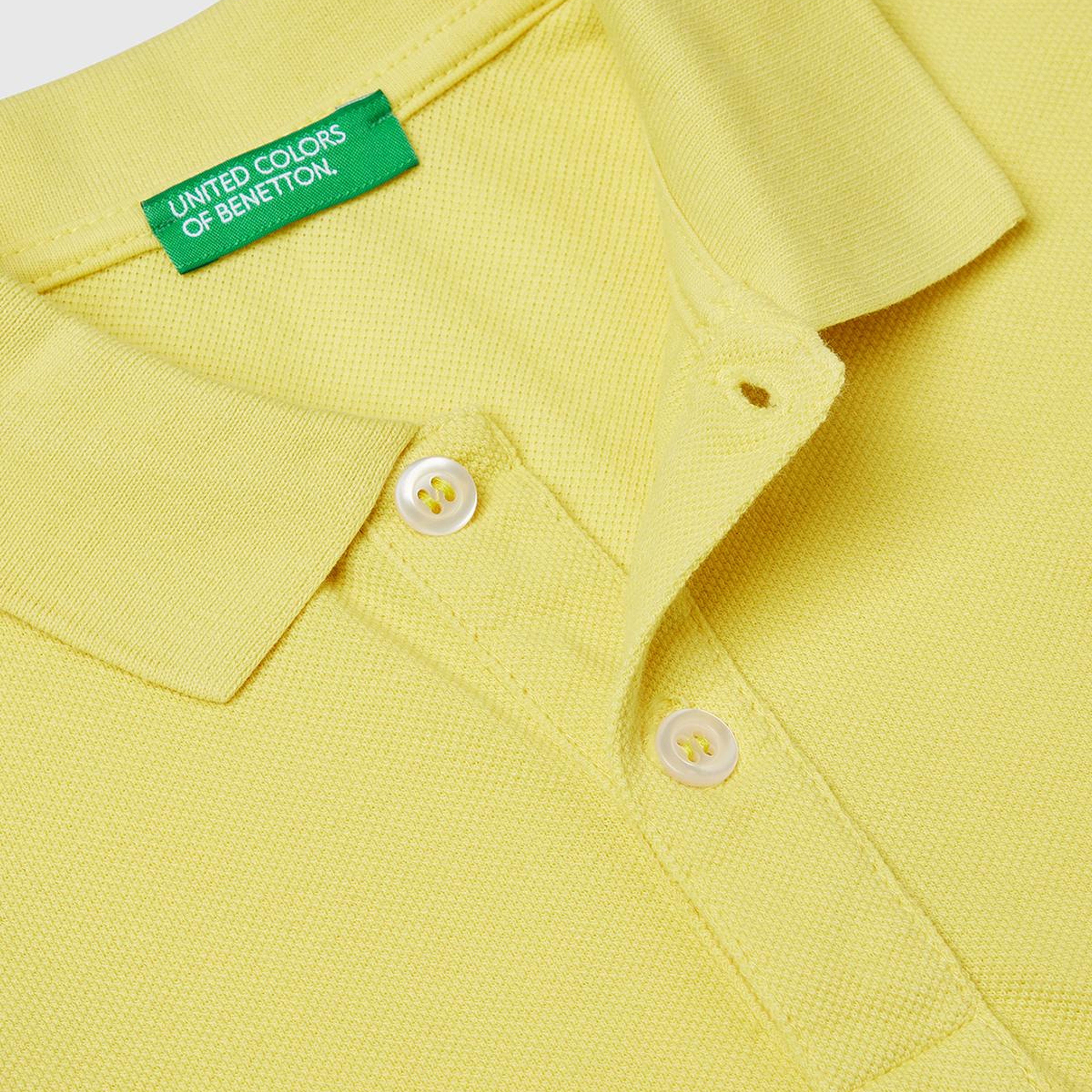 Erkek Çocuk Sarı Logolu Pike Polo T-Shirt