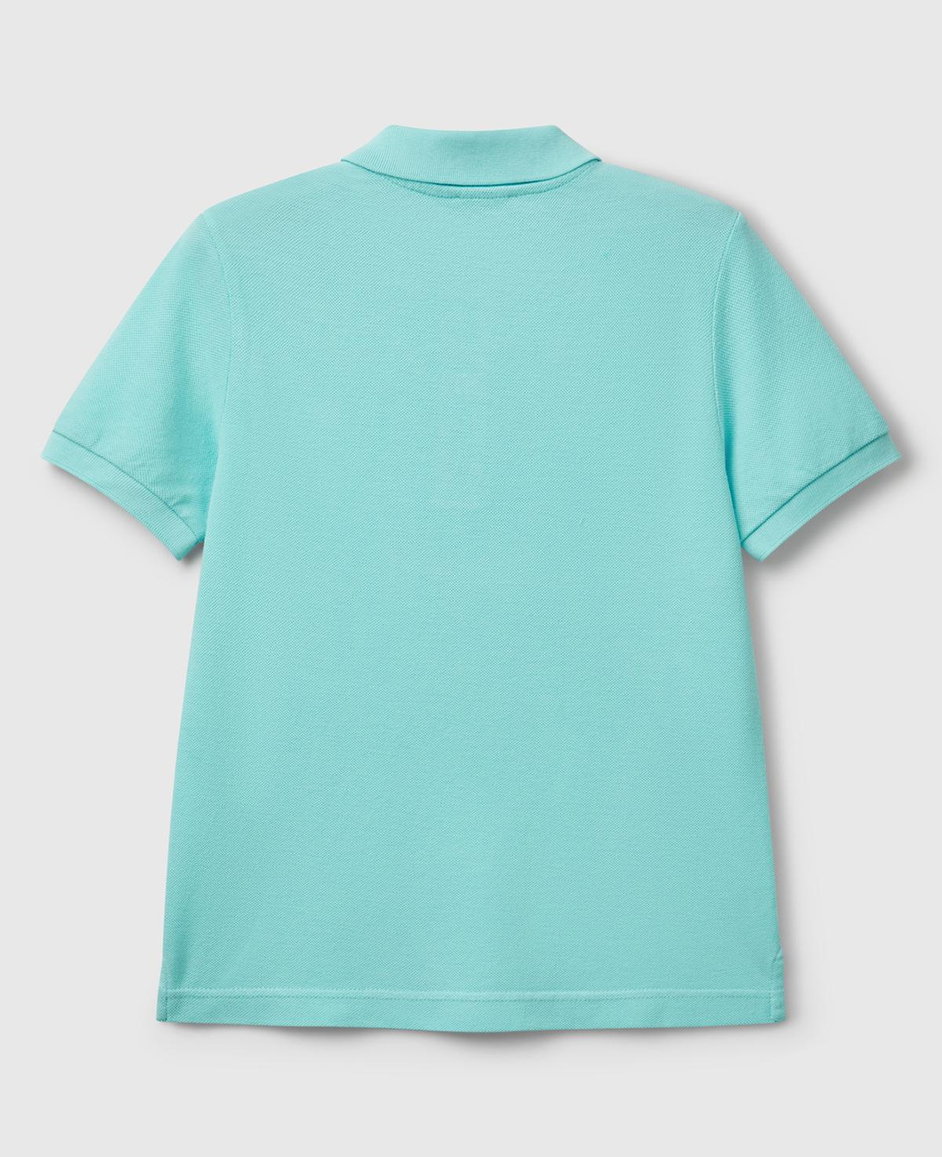 Erkek Çocuk Su Yeşili Logolu Pike Polo T-Shirt