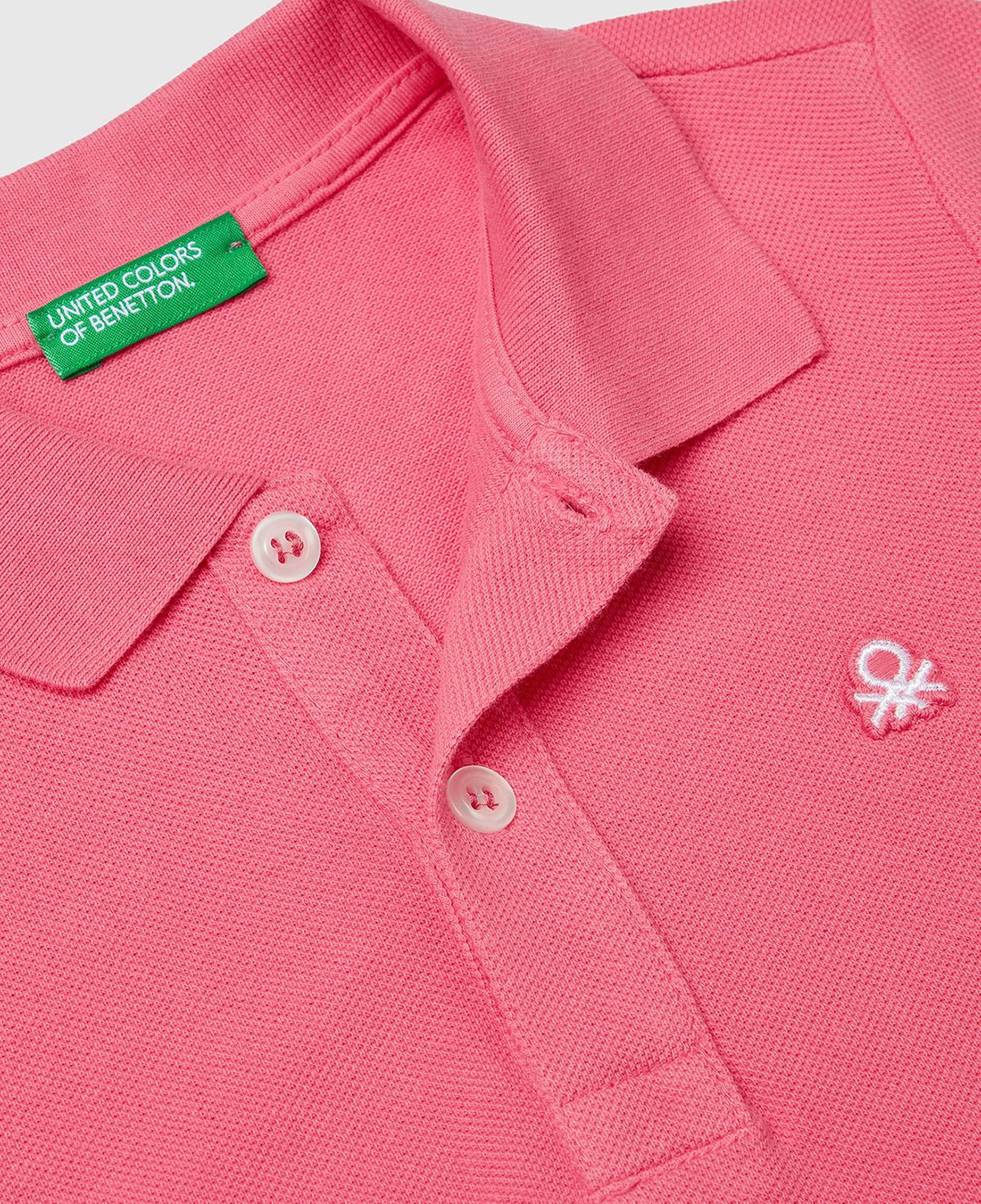 Erkek Çocuk Fuşya Logolu Pike Polo T-Shirt