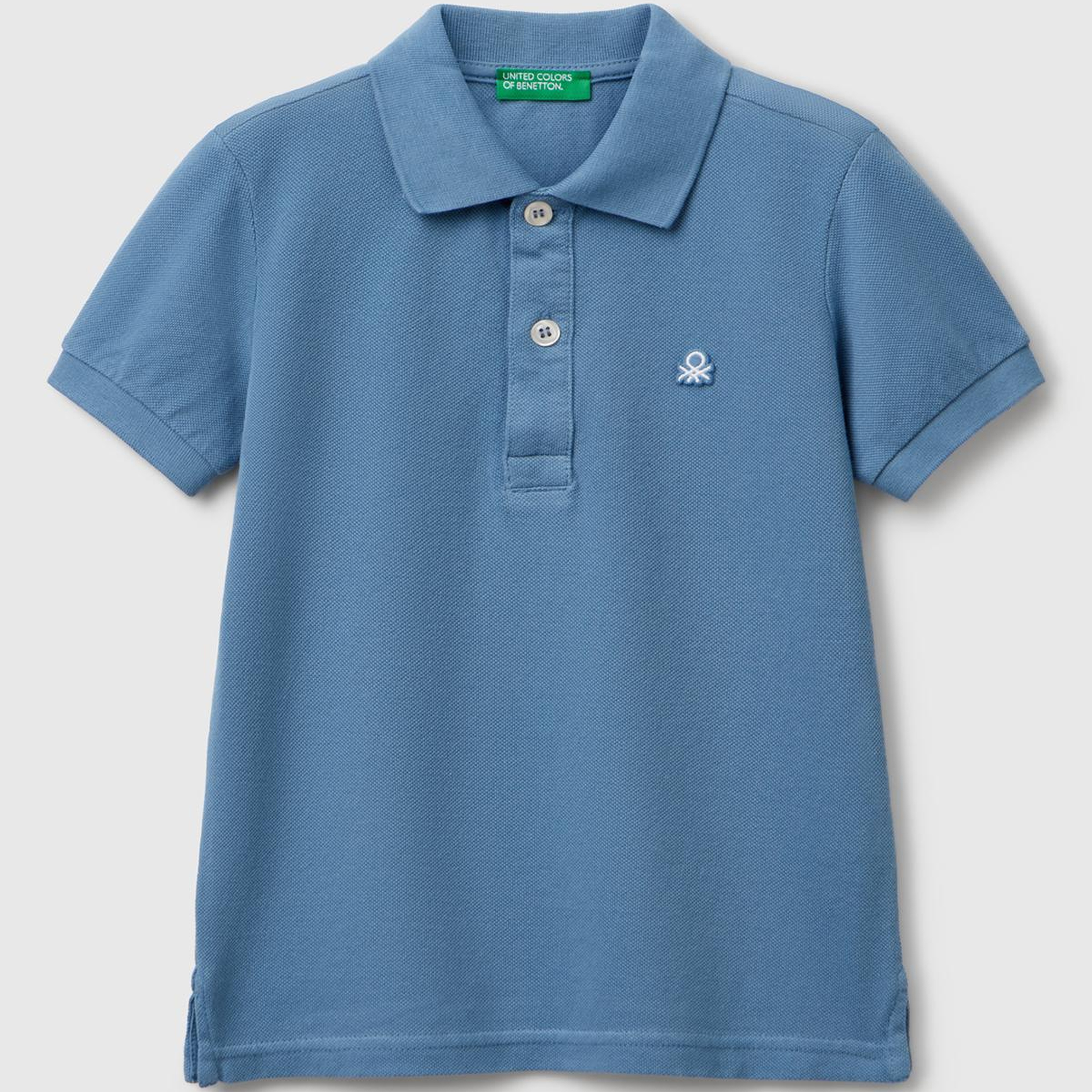 Erkek Çocuk Havacı Mavi Logolu Pike Polo T-Shirt