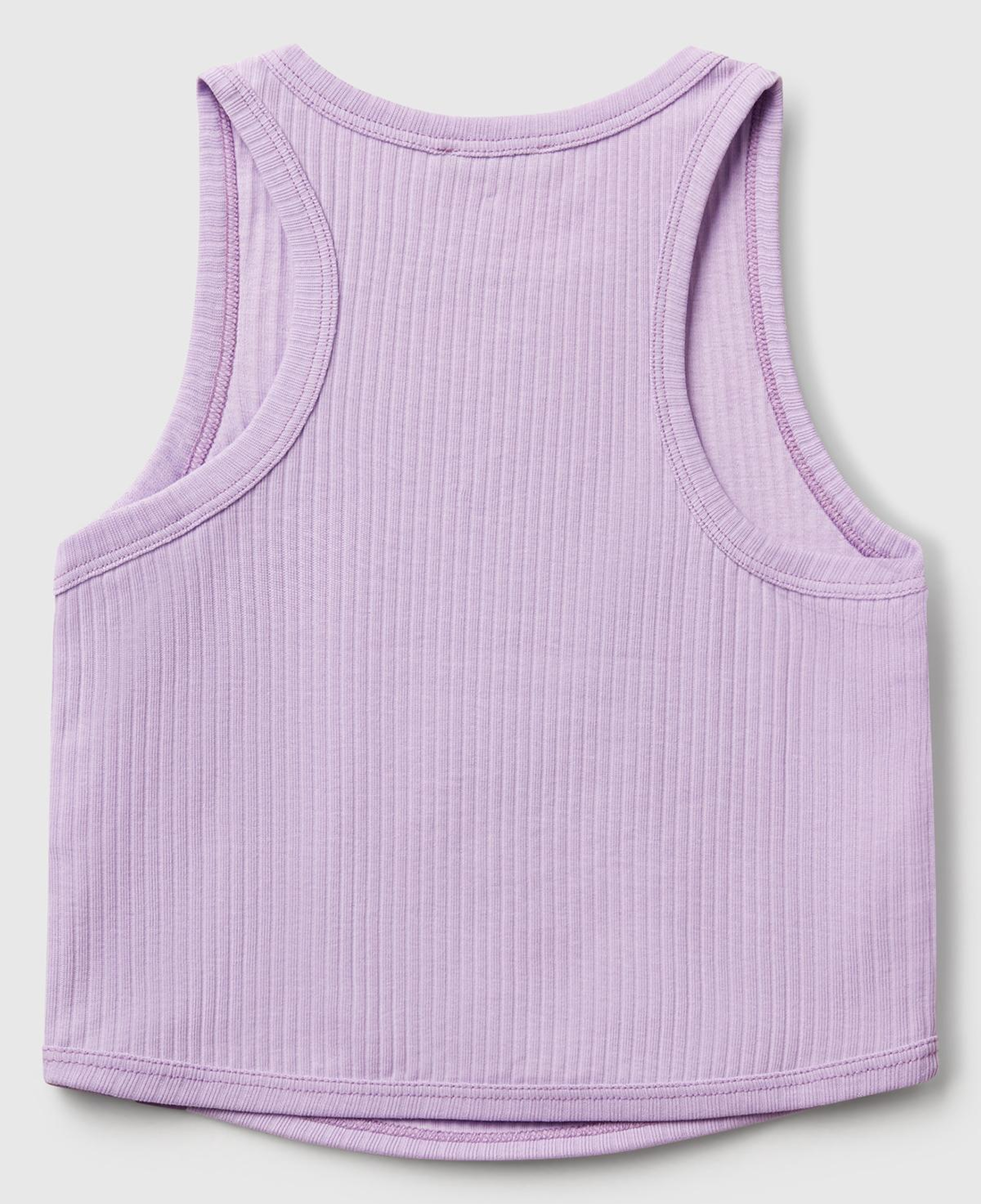 Kız Çocuk Lila Fitilli Crop Atlet