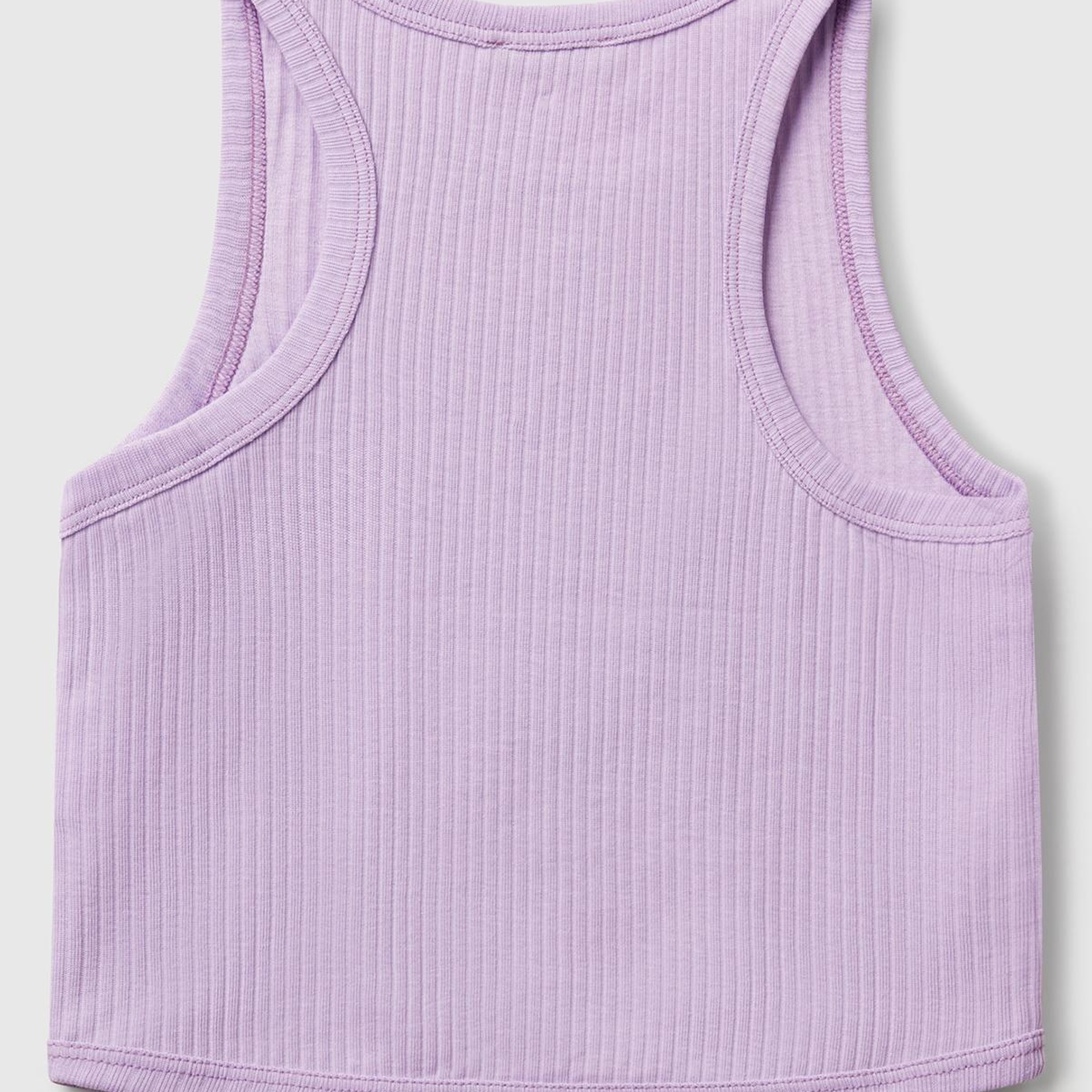 Kız Çocuk Lila Fitilli Crop Atlet