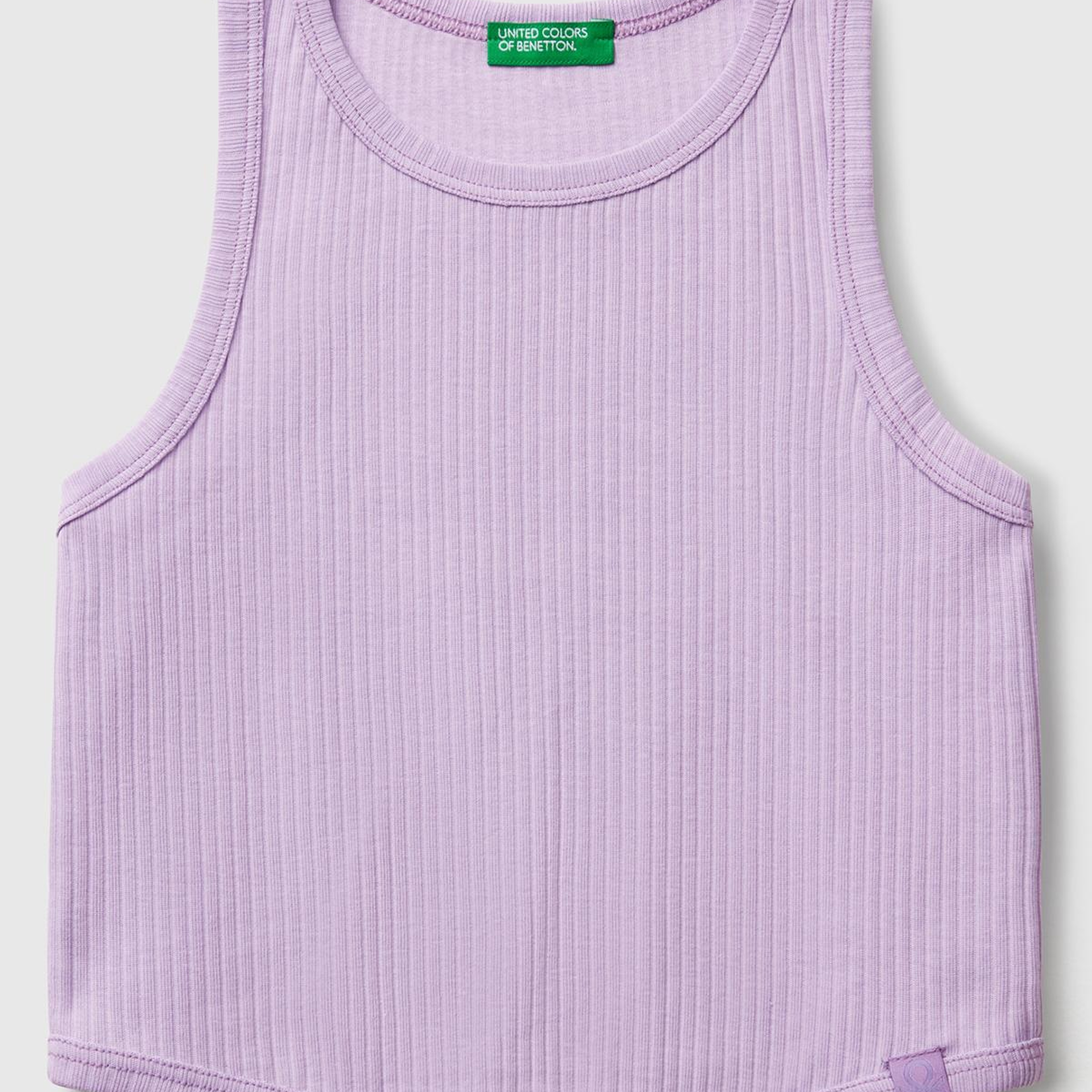 Kız Çocuk Lila Fitilli Crop Atlet