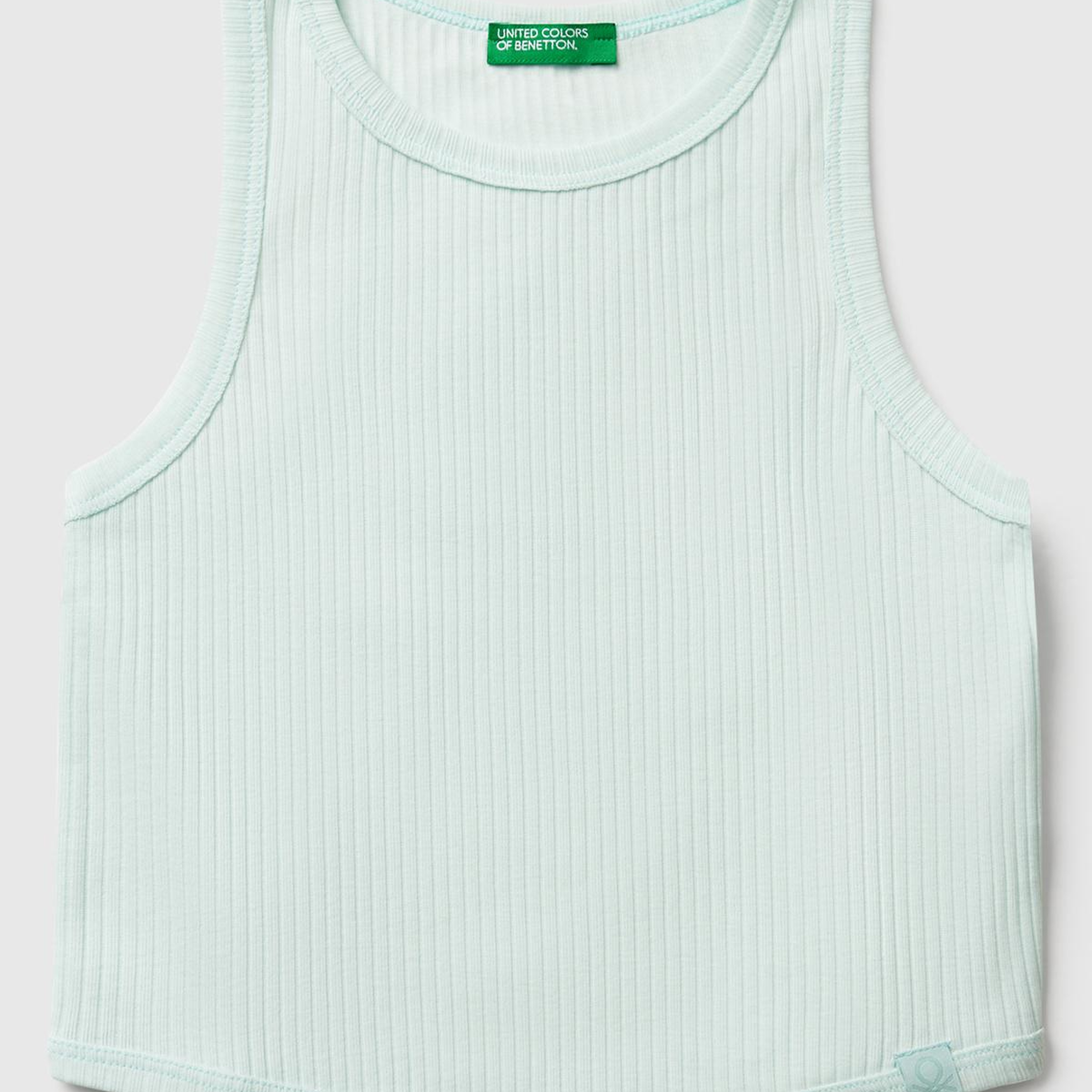 Kız Çocuk Su Yeşili Fitilli Crop Atlet