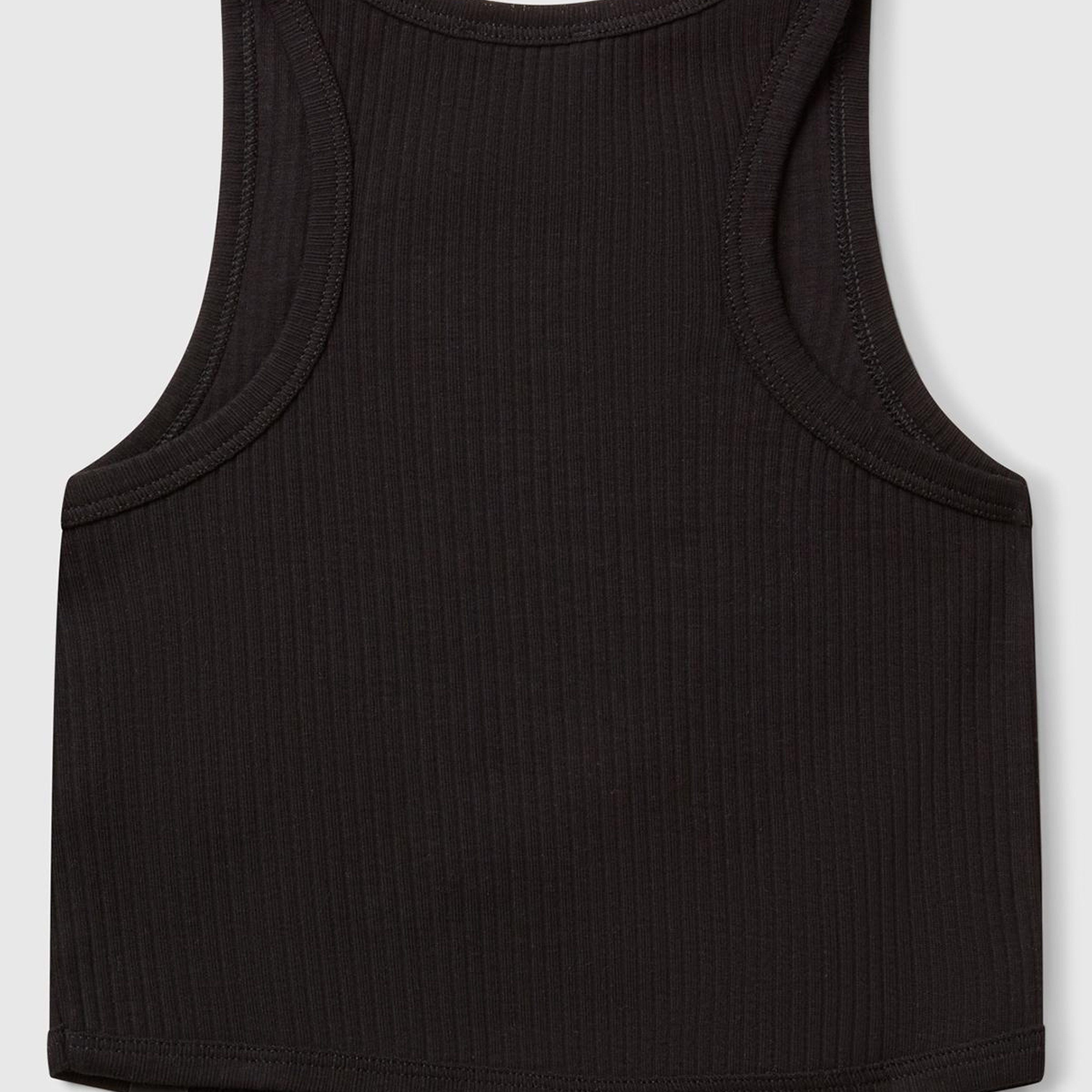 Kız Çocuk Siyah Fitilli Crop Atlet
