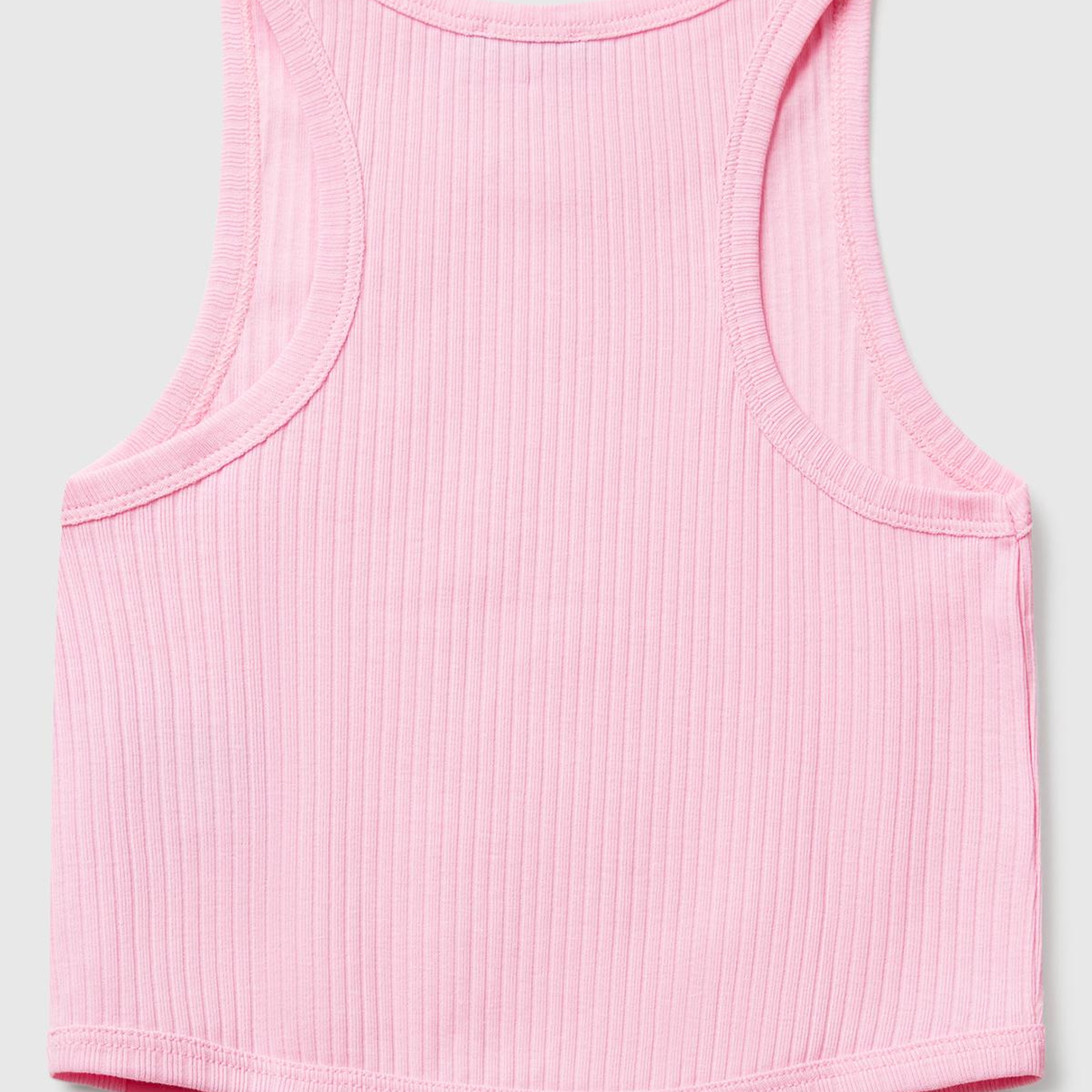 Kız Çocuk Pembe Fitilli Crop Atlet