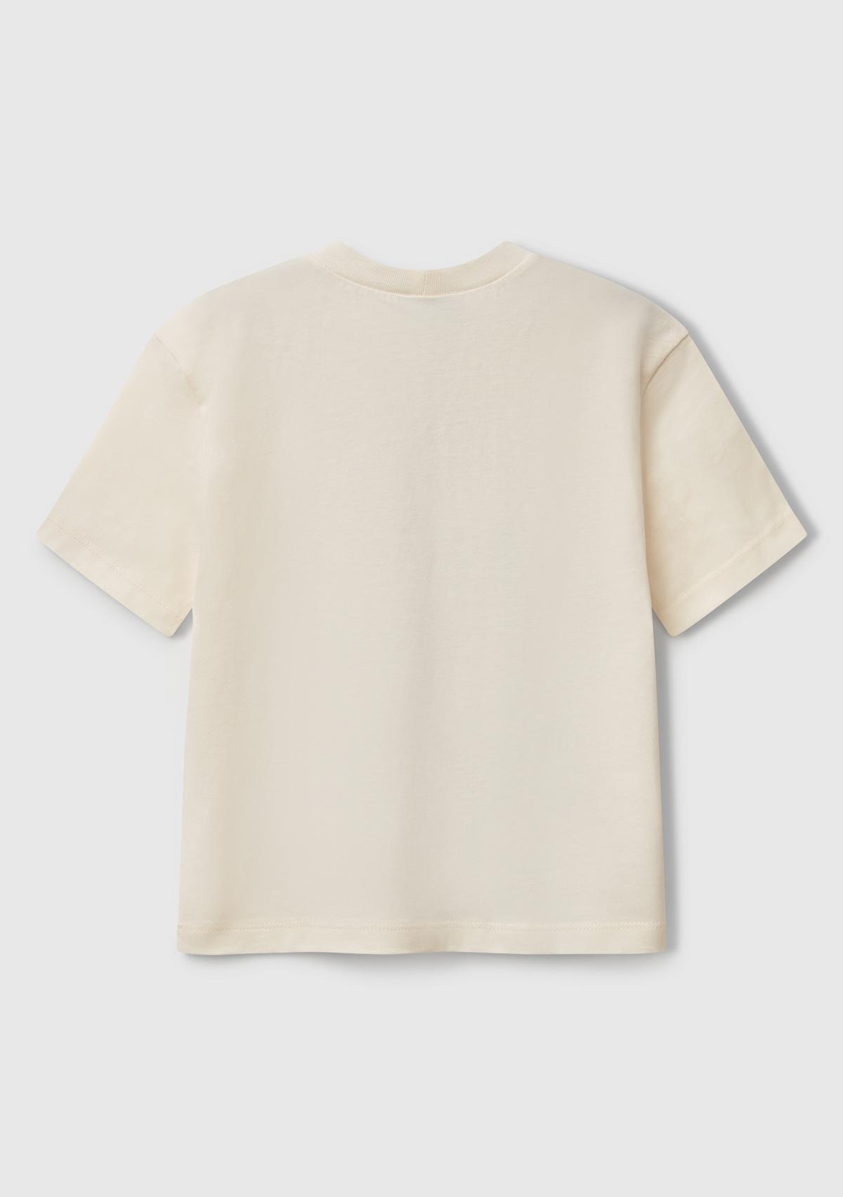 Erkek Çocuk Ekru Marvel Kahraman Baskılı Logo Etiketli T-Shirt