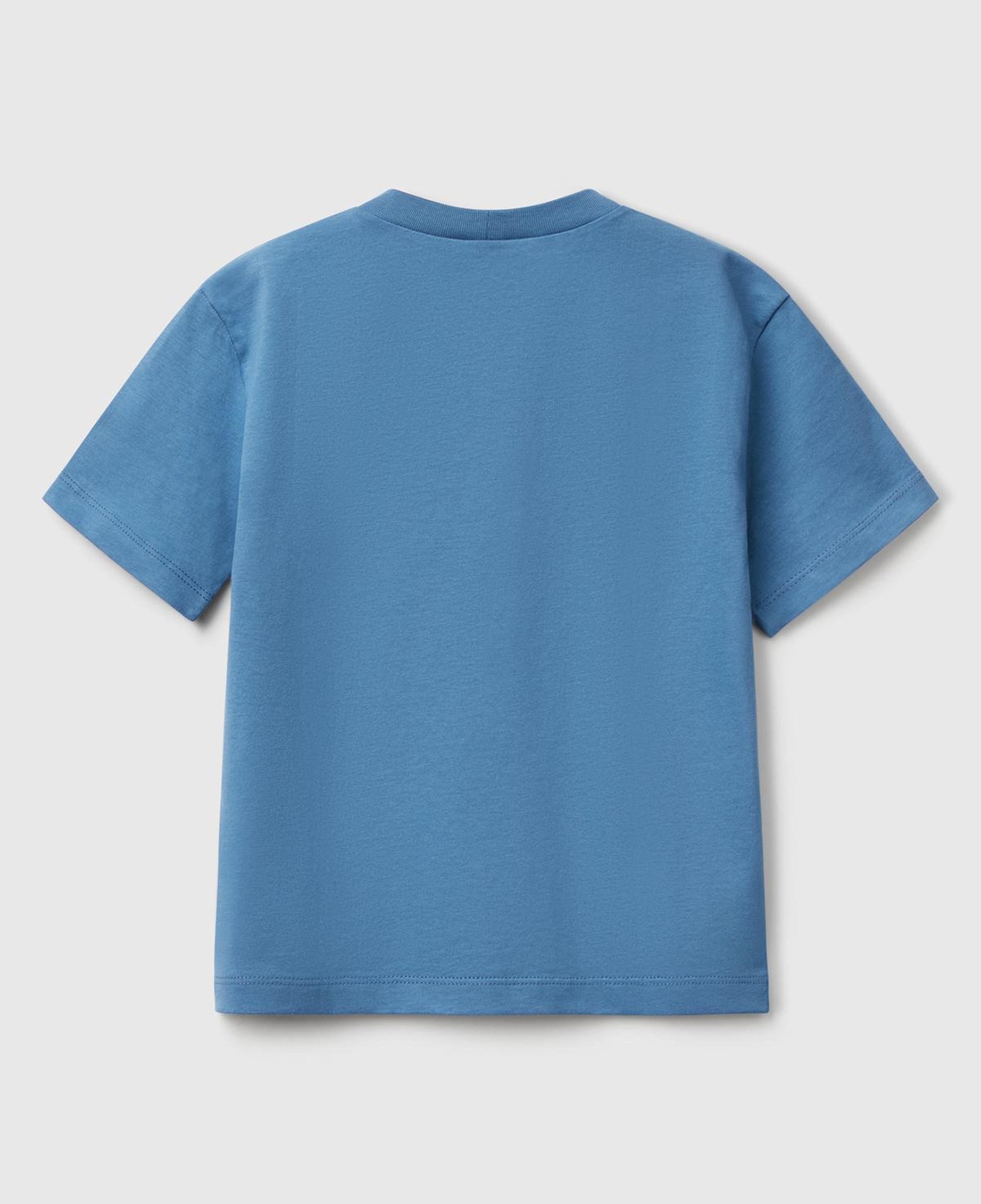 Erkek Çocuk Havacı Mavi Marvel Kahraman Baskılı Logo Etiketli T-Shirt