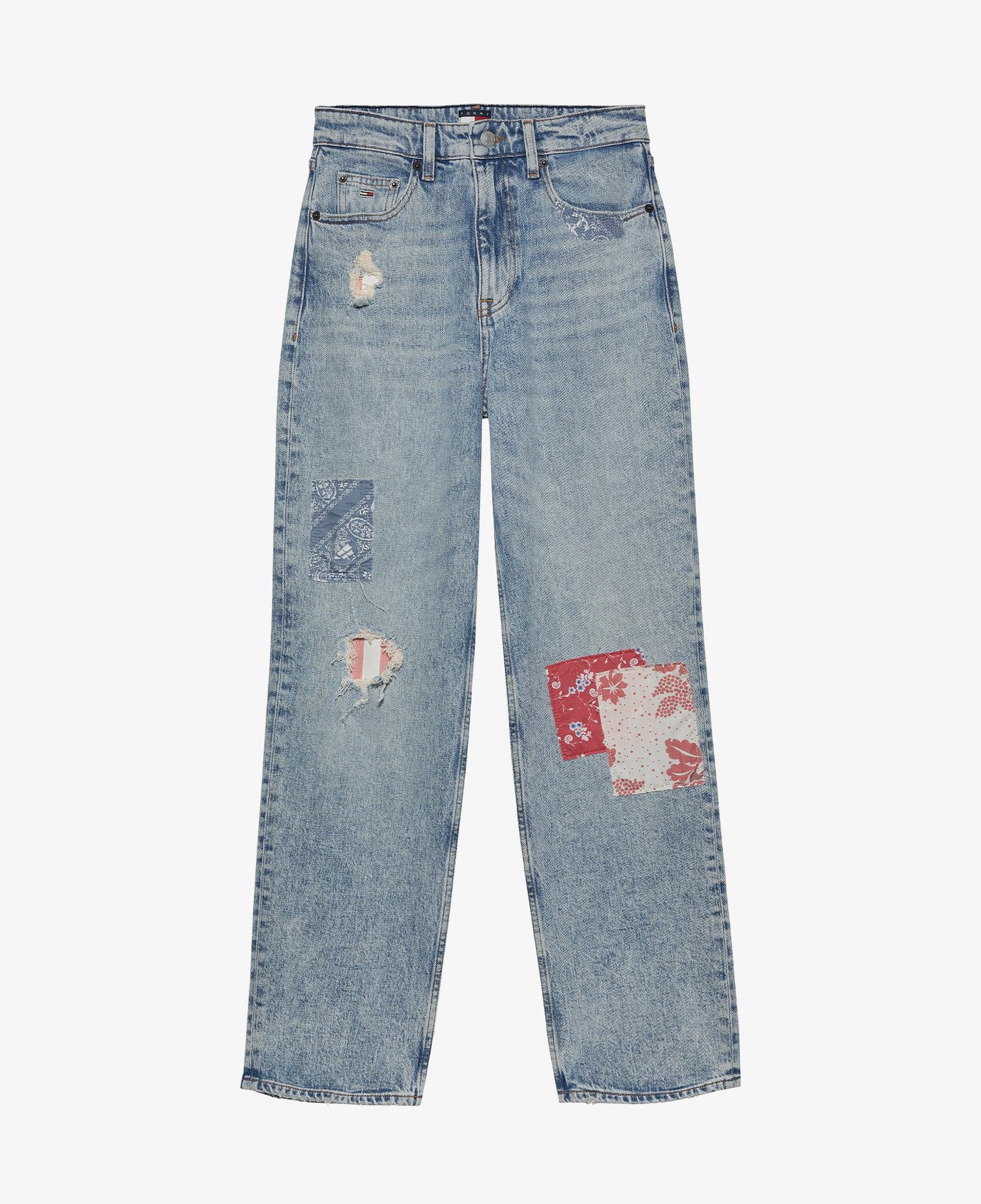 Tommy Hilfiger Patchwork Kadın Mavi Pantolon