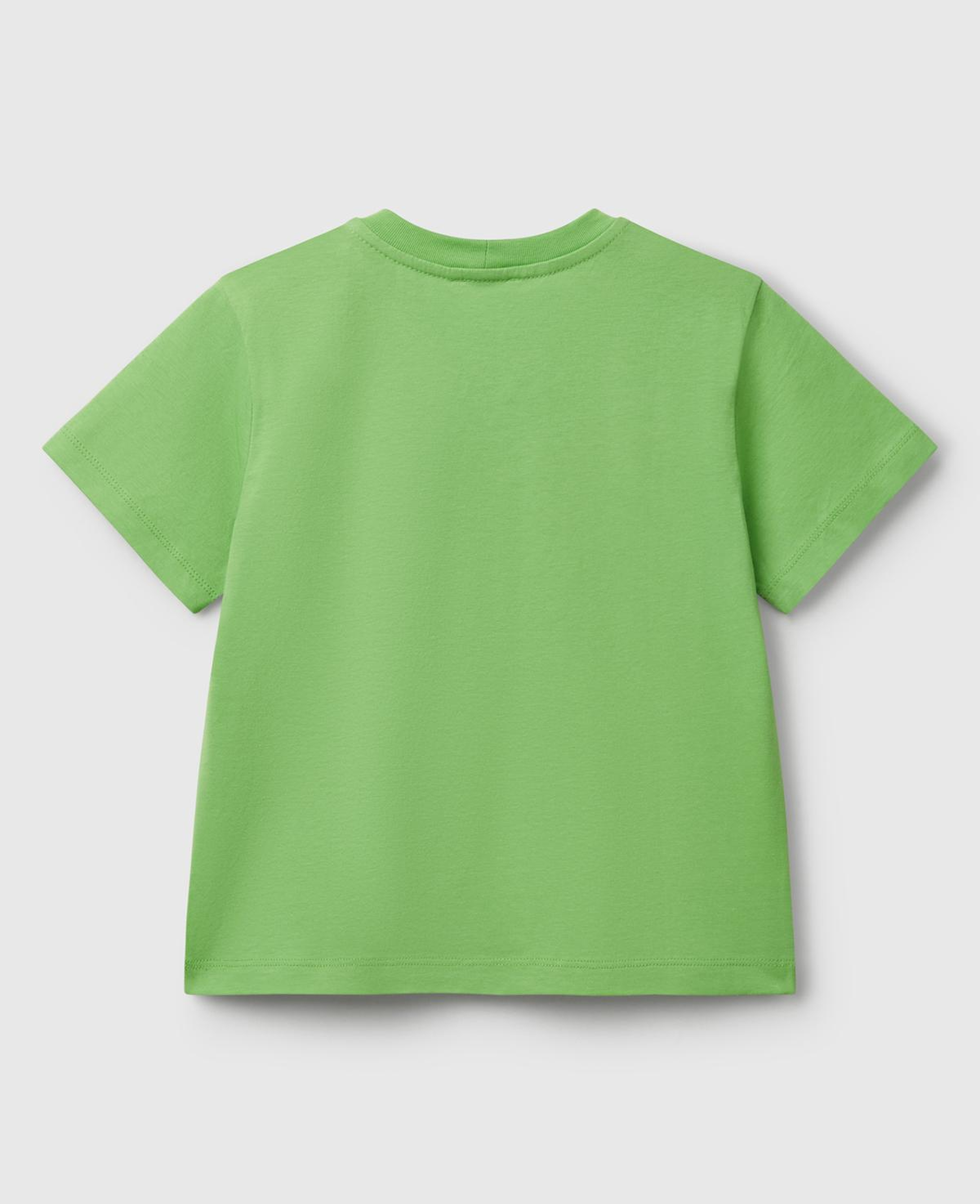 Erkek Çocuk Fıstık Yeşili Fotoğraf Baskılı Bisiklet Yaka T-Shirt