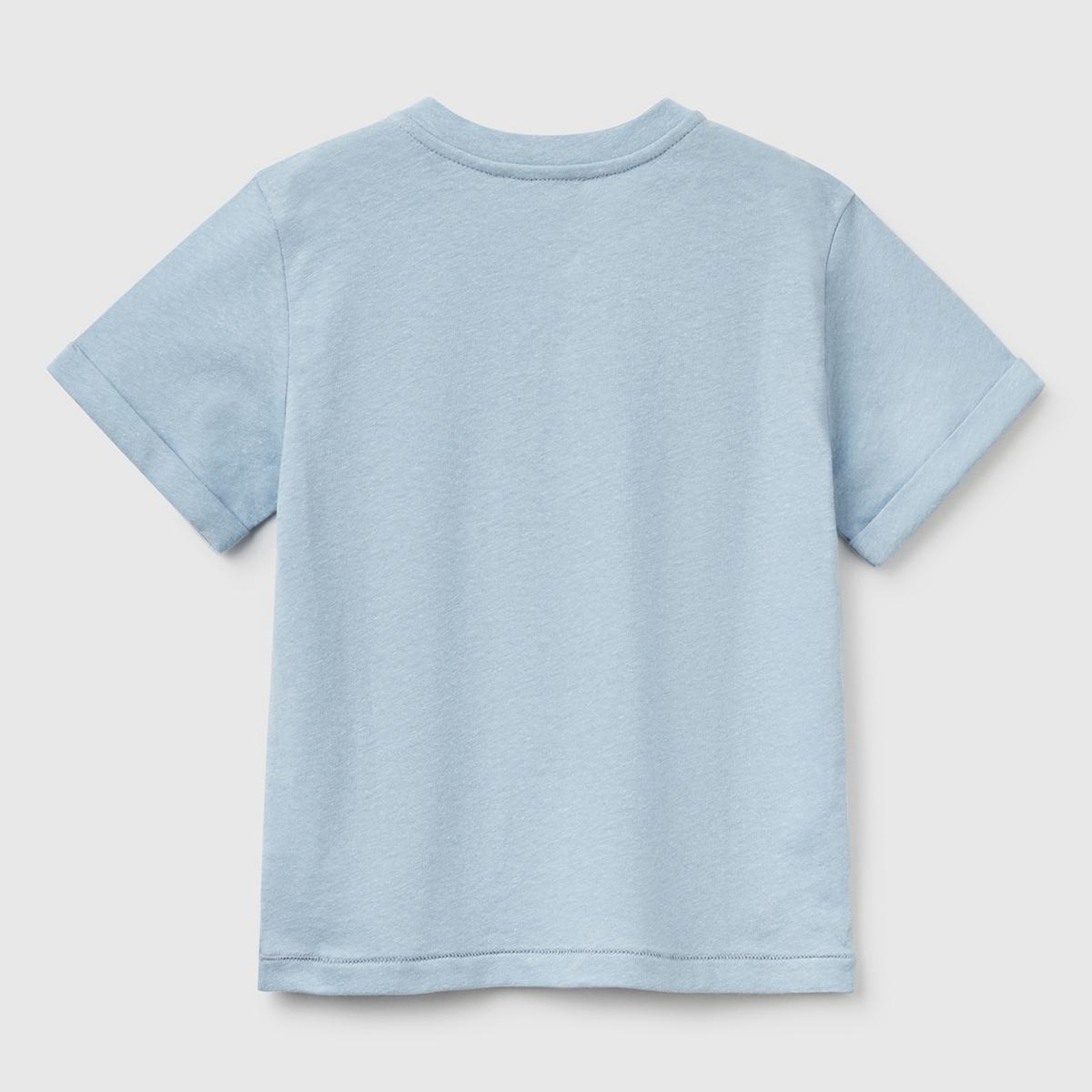 Erkek Çocuk Mavi Önü Cep Detaylı Hakim Yaka T-Shirt