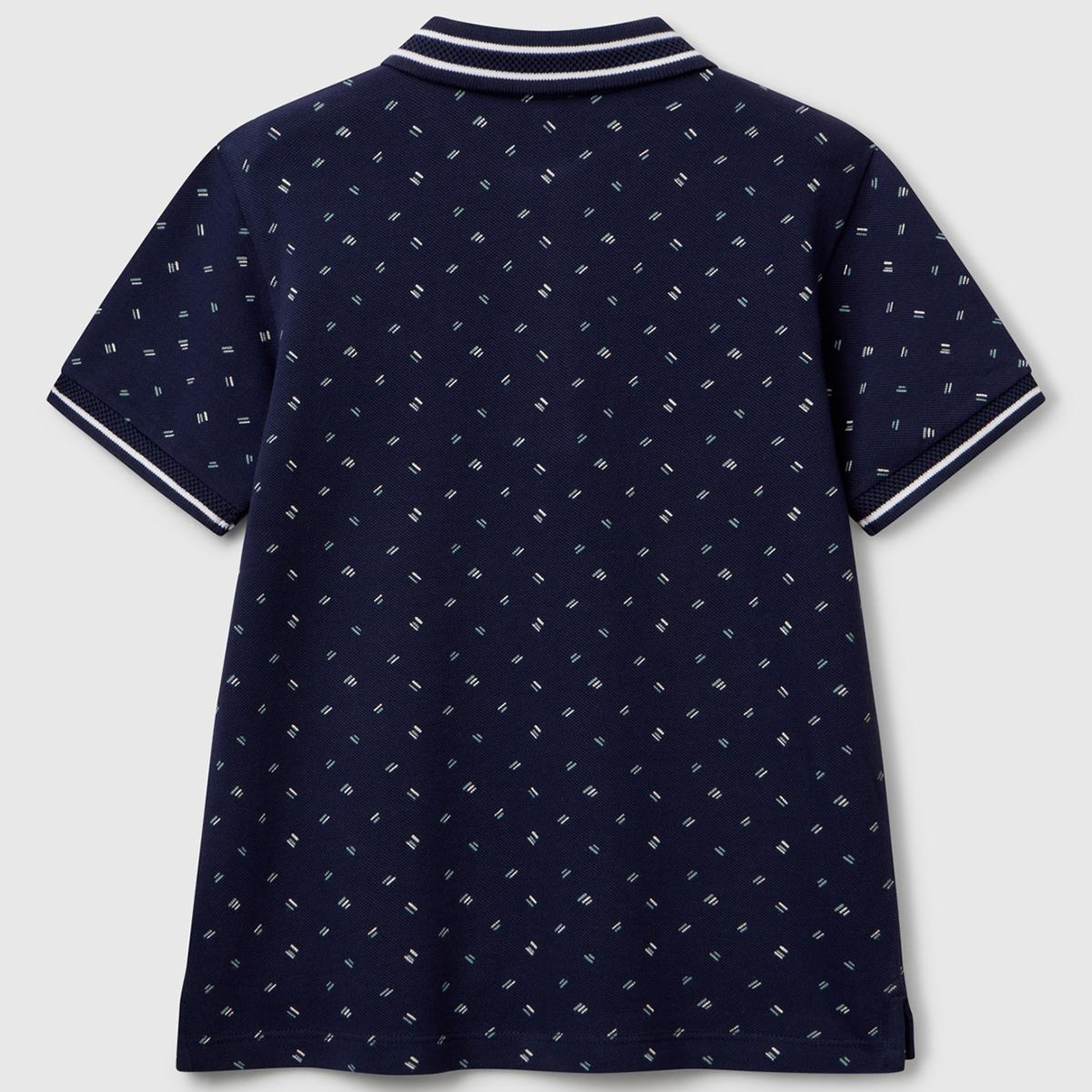 Erkek Çocuk Lacivert Desenli Çizgili Polo T-Shirt