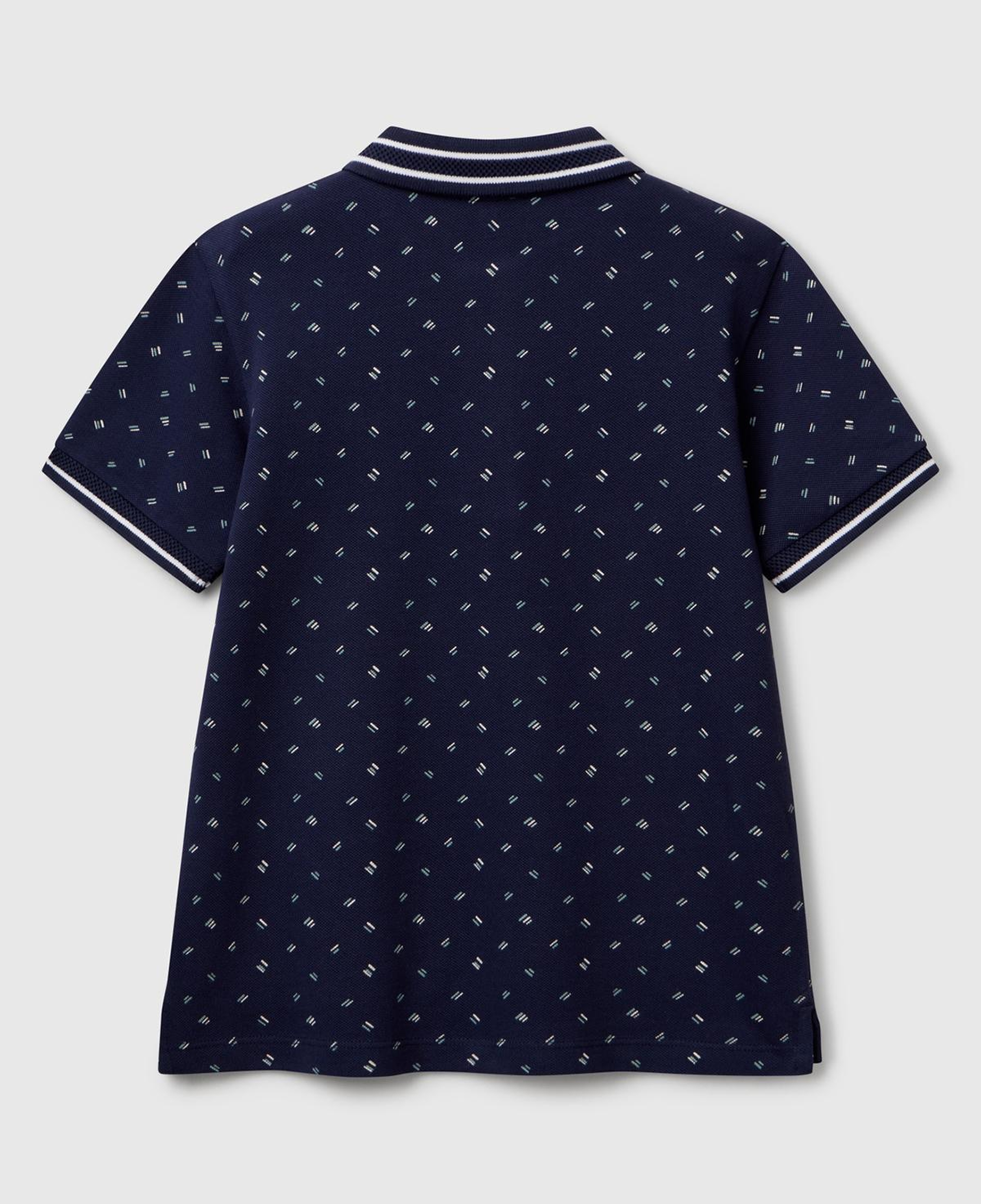 Erkek Çocuk Lacivert Desenli Çizgili Polo T-Shirt