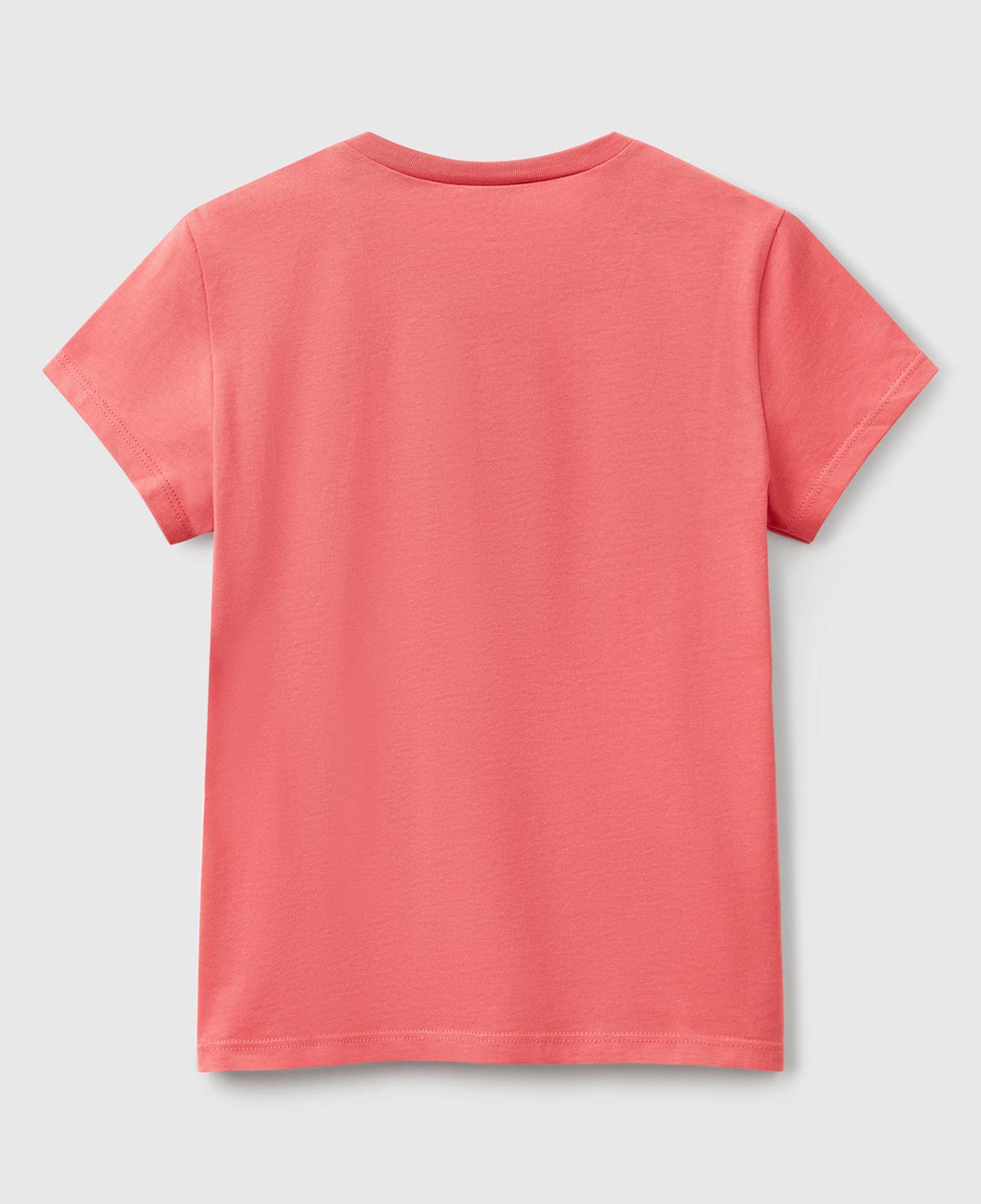 Kız Çocuk Fuşya Simli Logo Baskılı T-Shirt