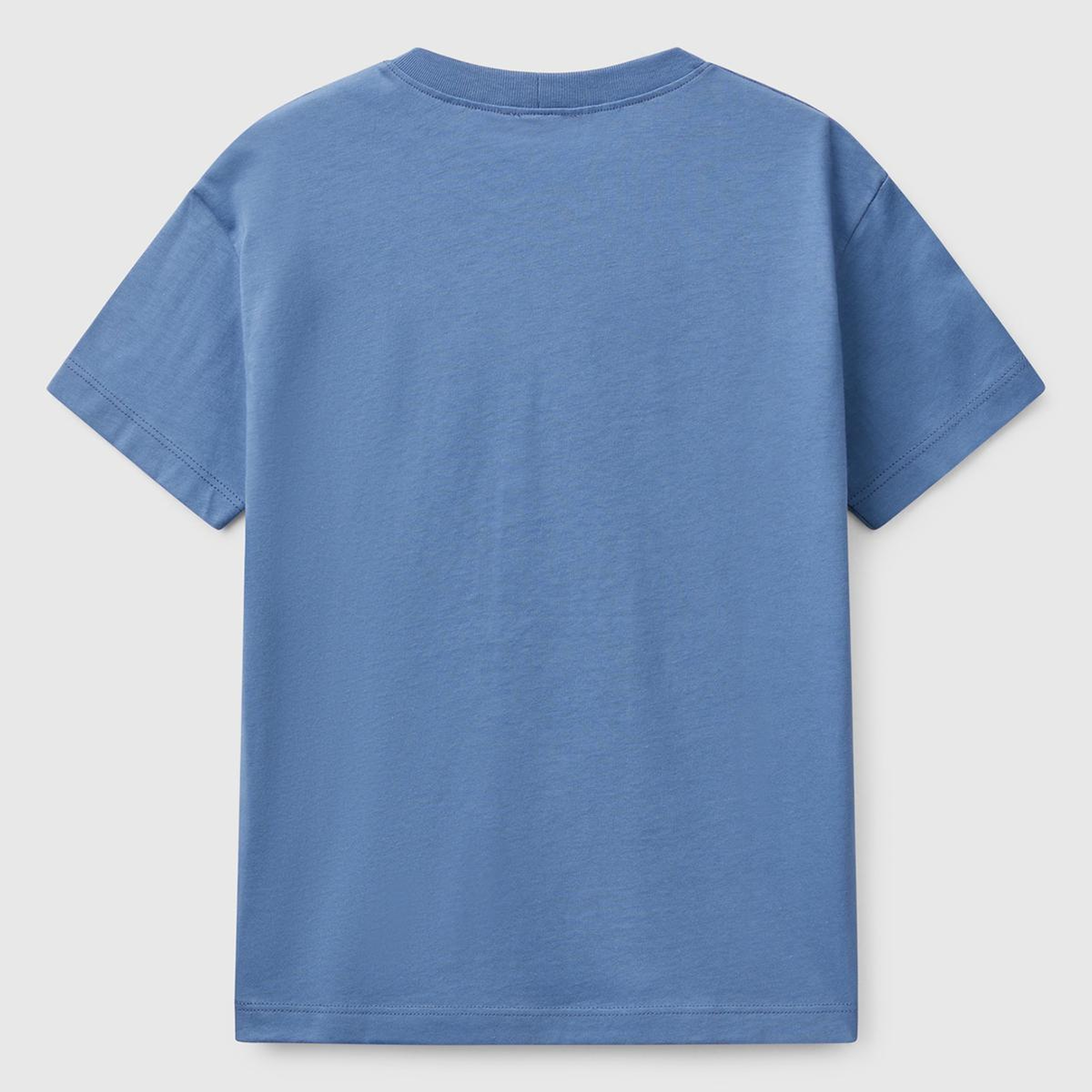 Erkek Çocuk Havacı Mavi Benetton Logo Baskılı T-Shirt