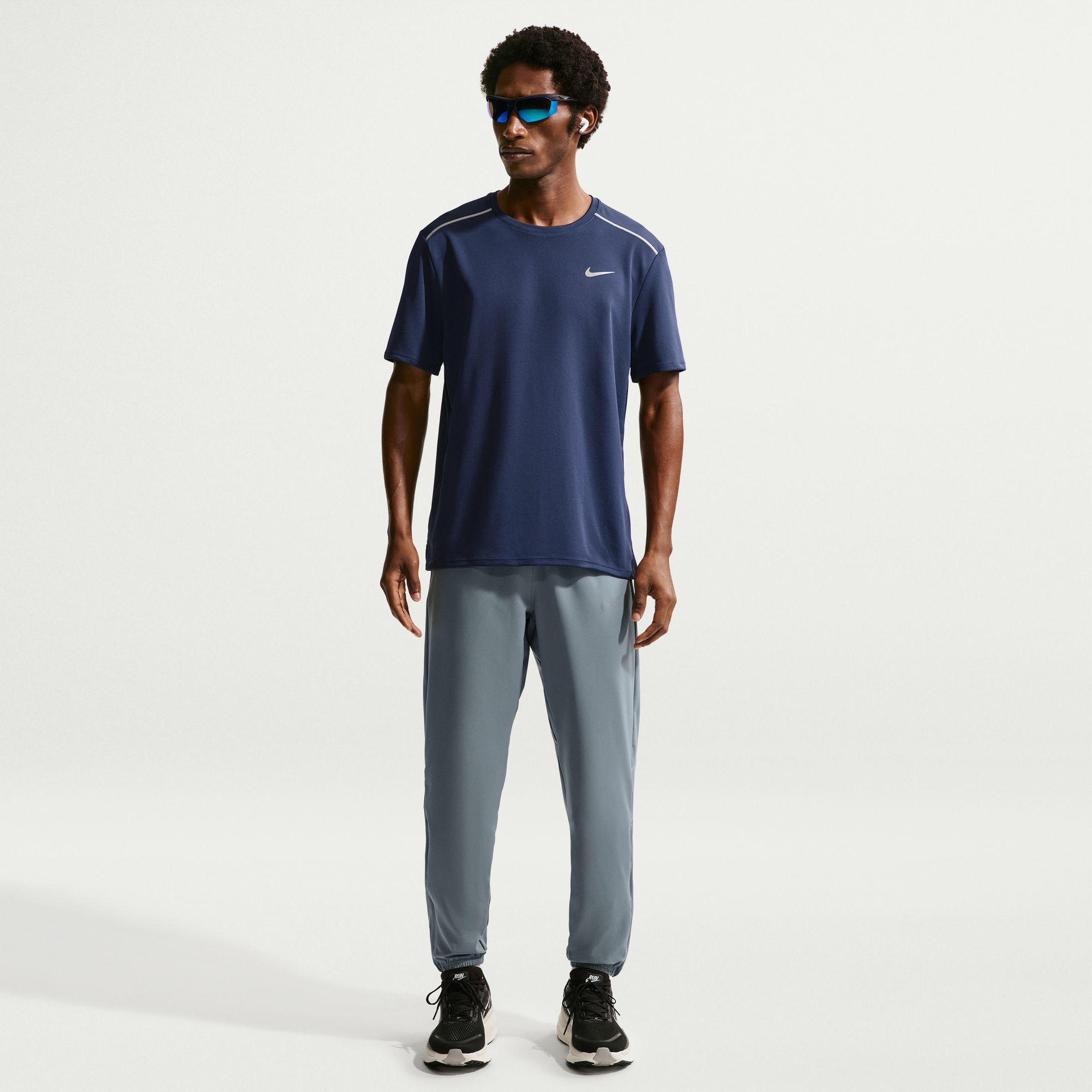Nike Dri-Fit Miler Woven Erkek Gri Eşofman Altı