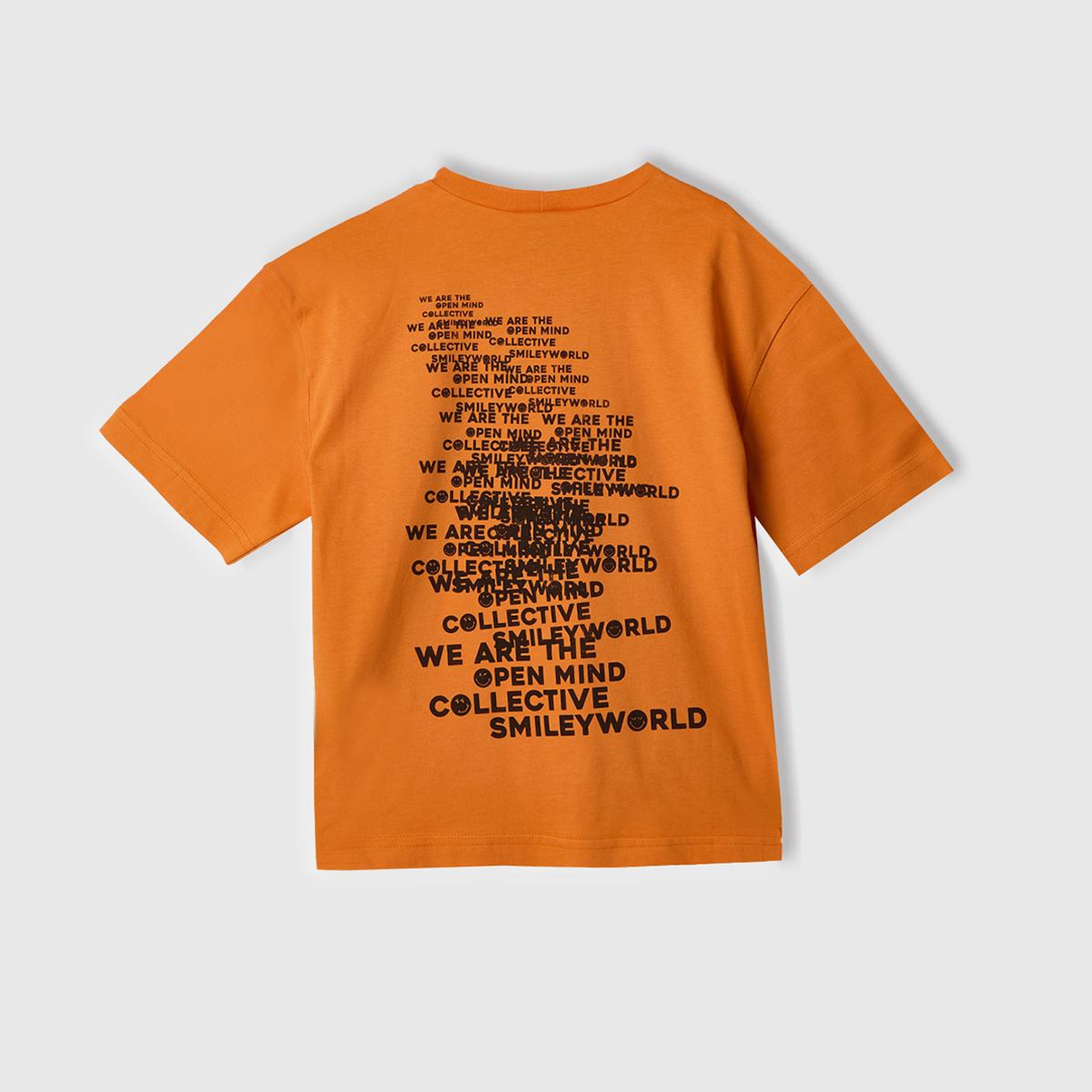 Erkek Çocuk Turuncu Smiley World Baskılı Logo Etiketli T-Shirt