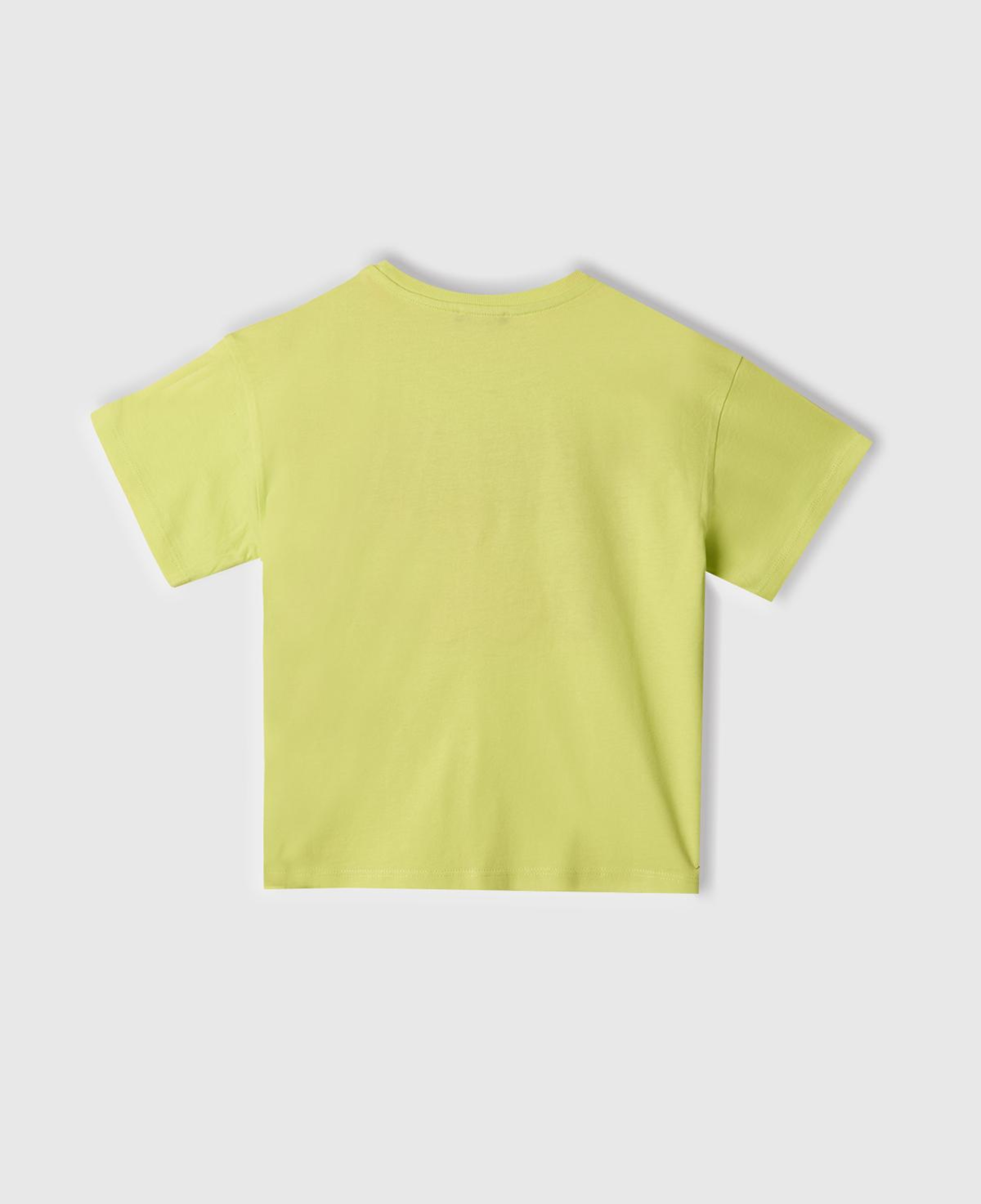 Kız Çocuk Sarı Önü Payet İşlemeli Baskılı T-Shirt