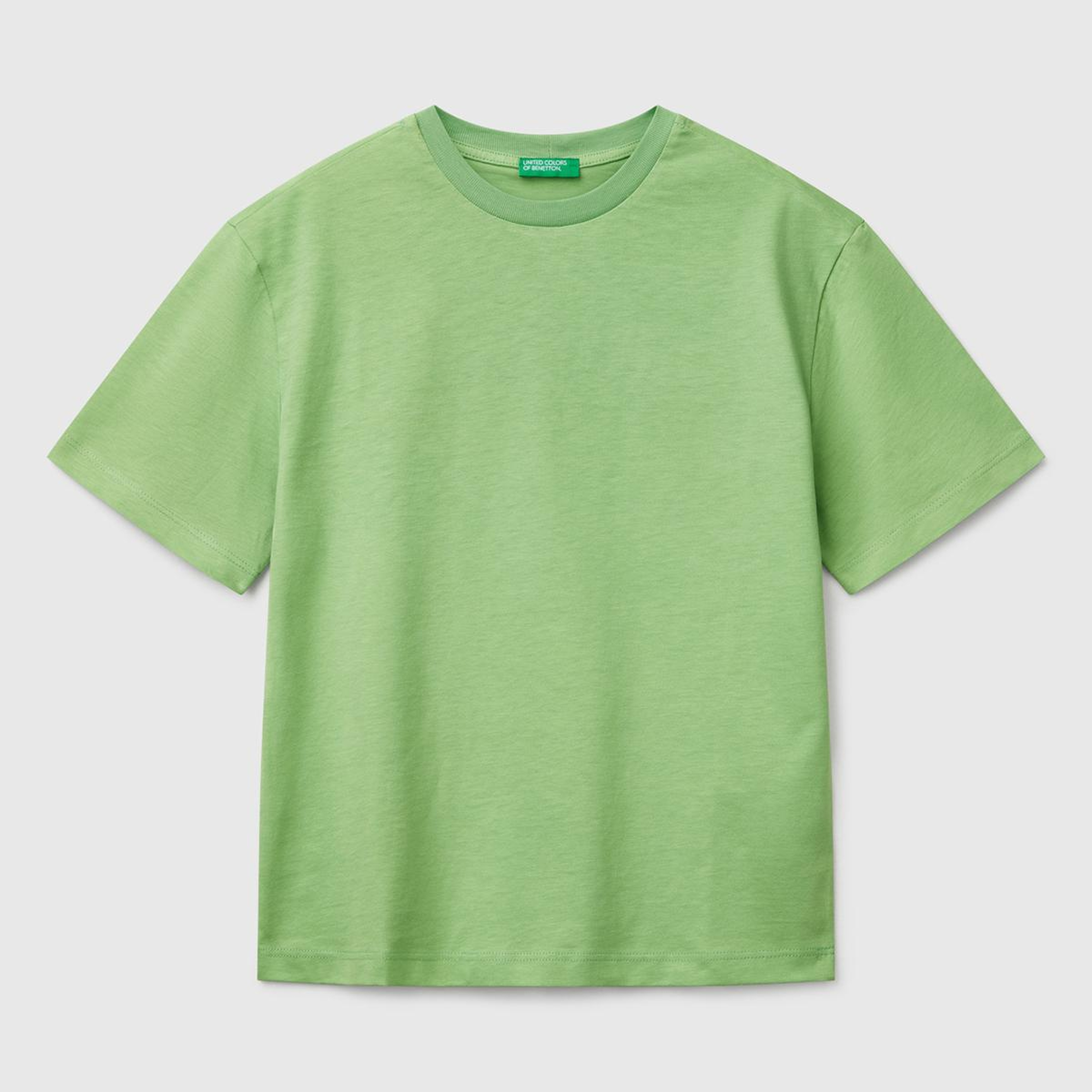 Erkek Çocuk Fıstık Yeşili Slogan Baskılı T-Shirt