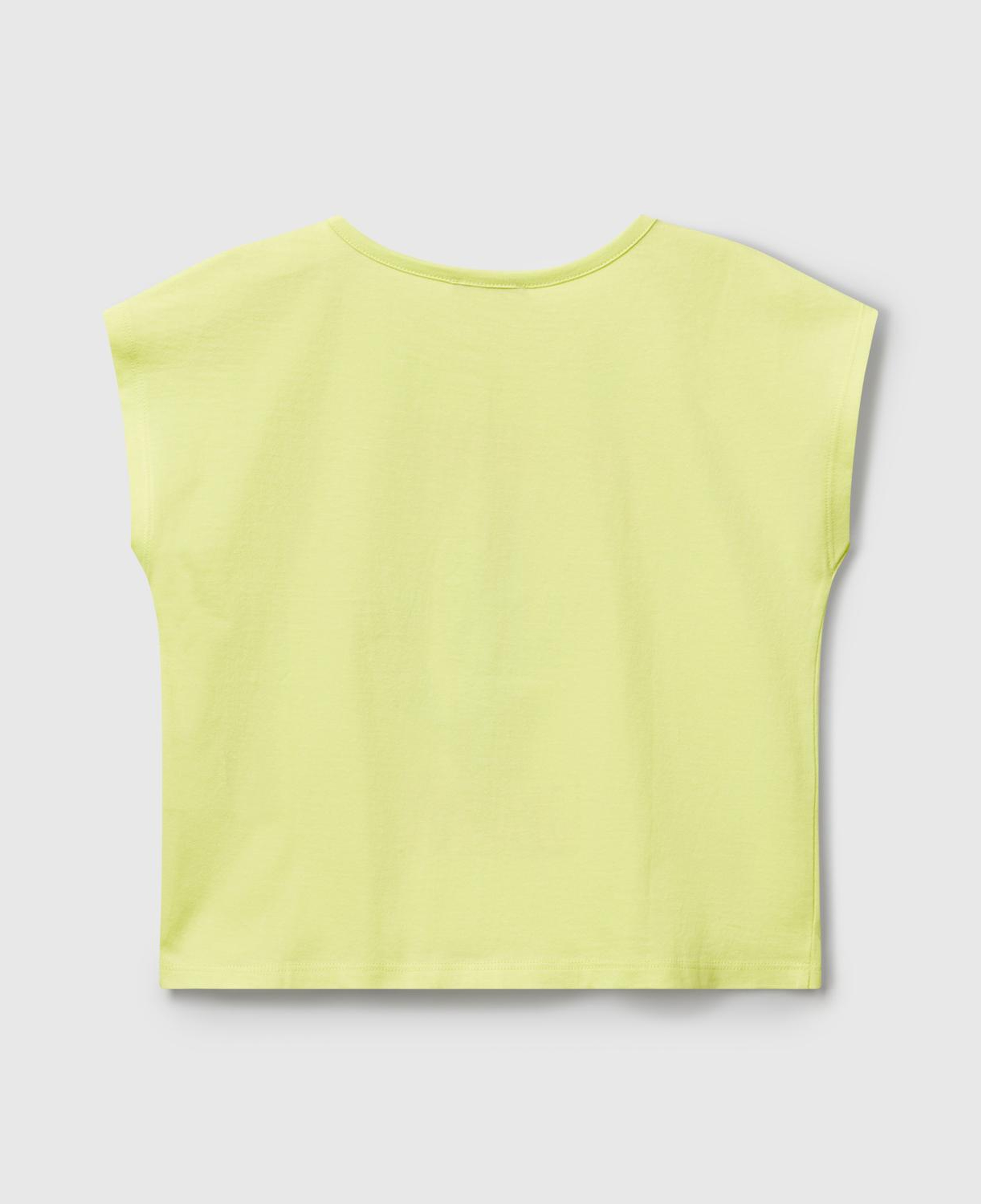 Kız Çocuk Sarı Baskılı Payet İşleme Detaylı T-Shirt