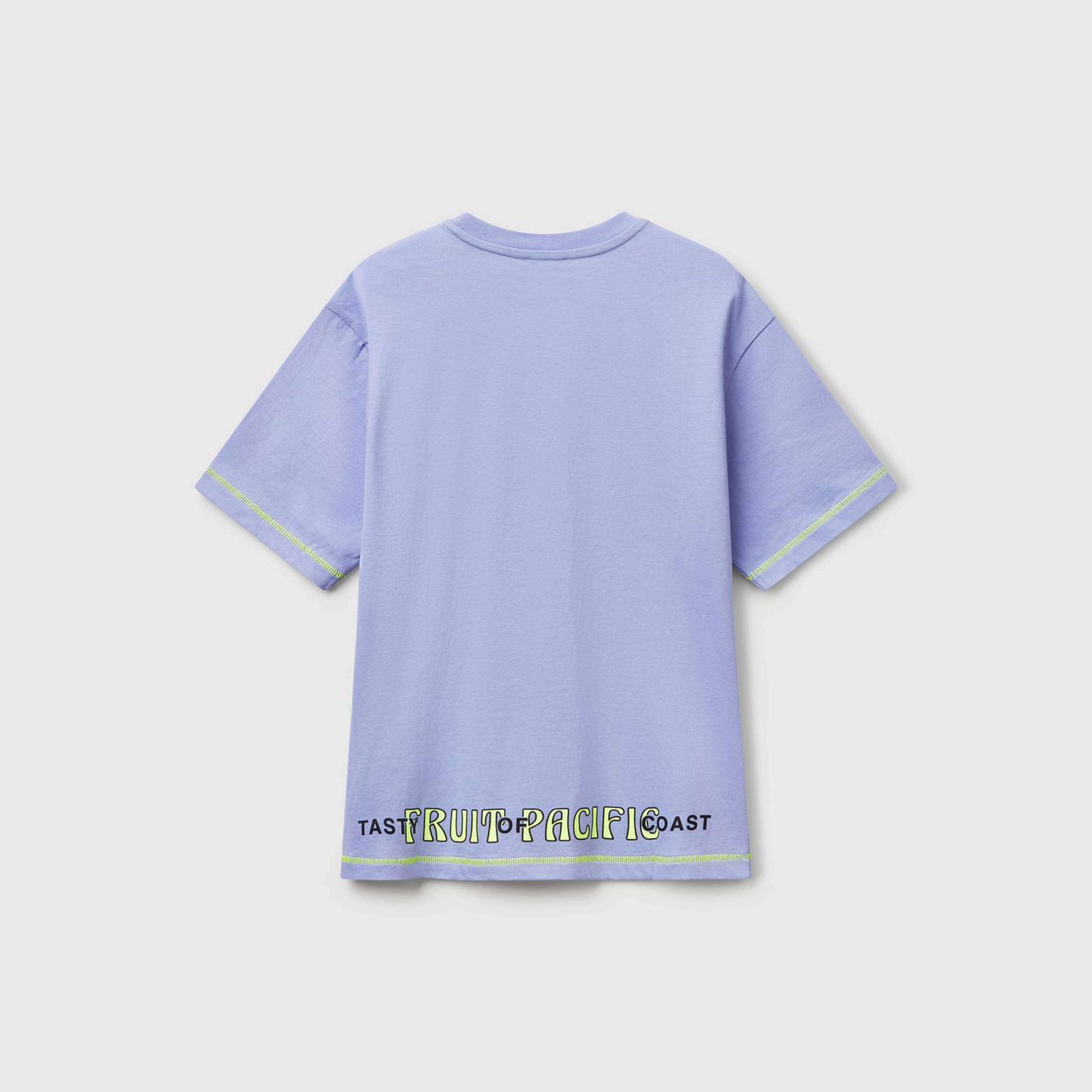 Erkek Çocuk Mor Ajurlu Önü ve Arkası Baskılı T-Shirt