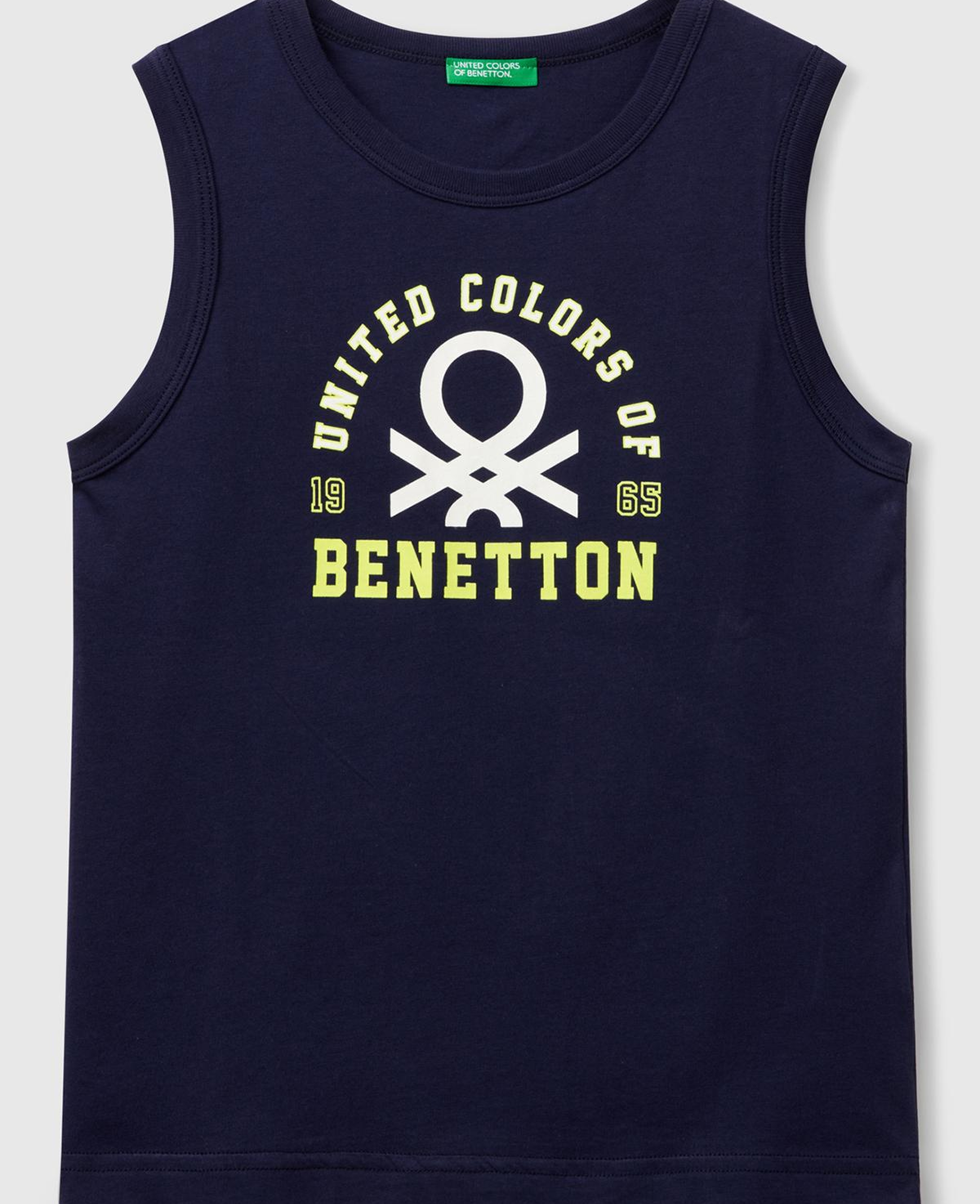 Erkek Çocuk Lacivert Benetton Logo Baskılı Atlet