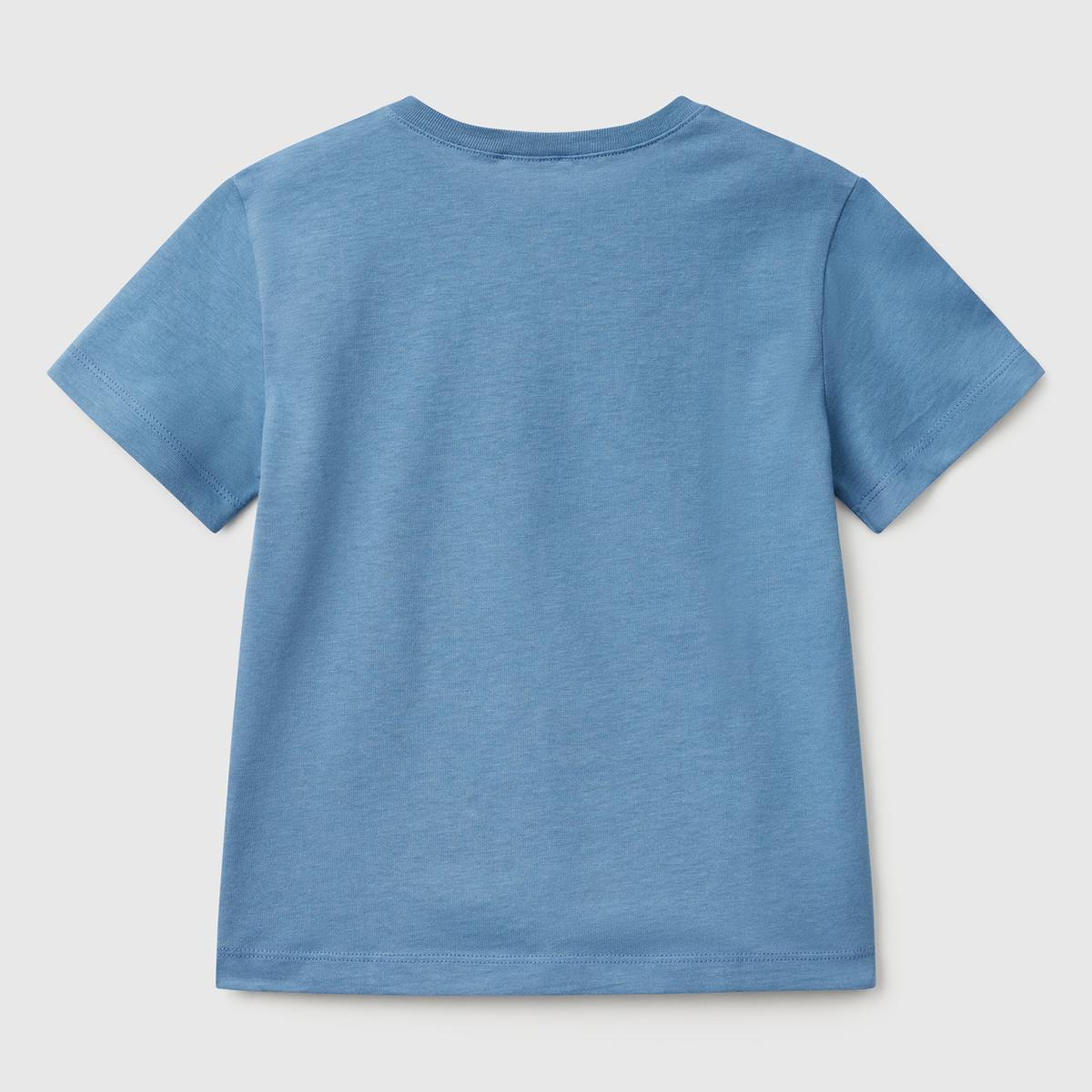Erkek Çocuk Havacı Mavi Benetton Logo Baskılı T-Shirt