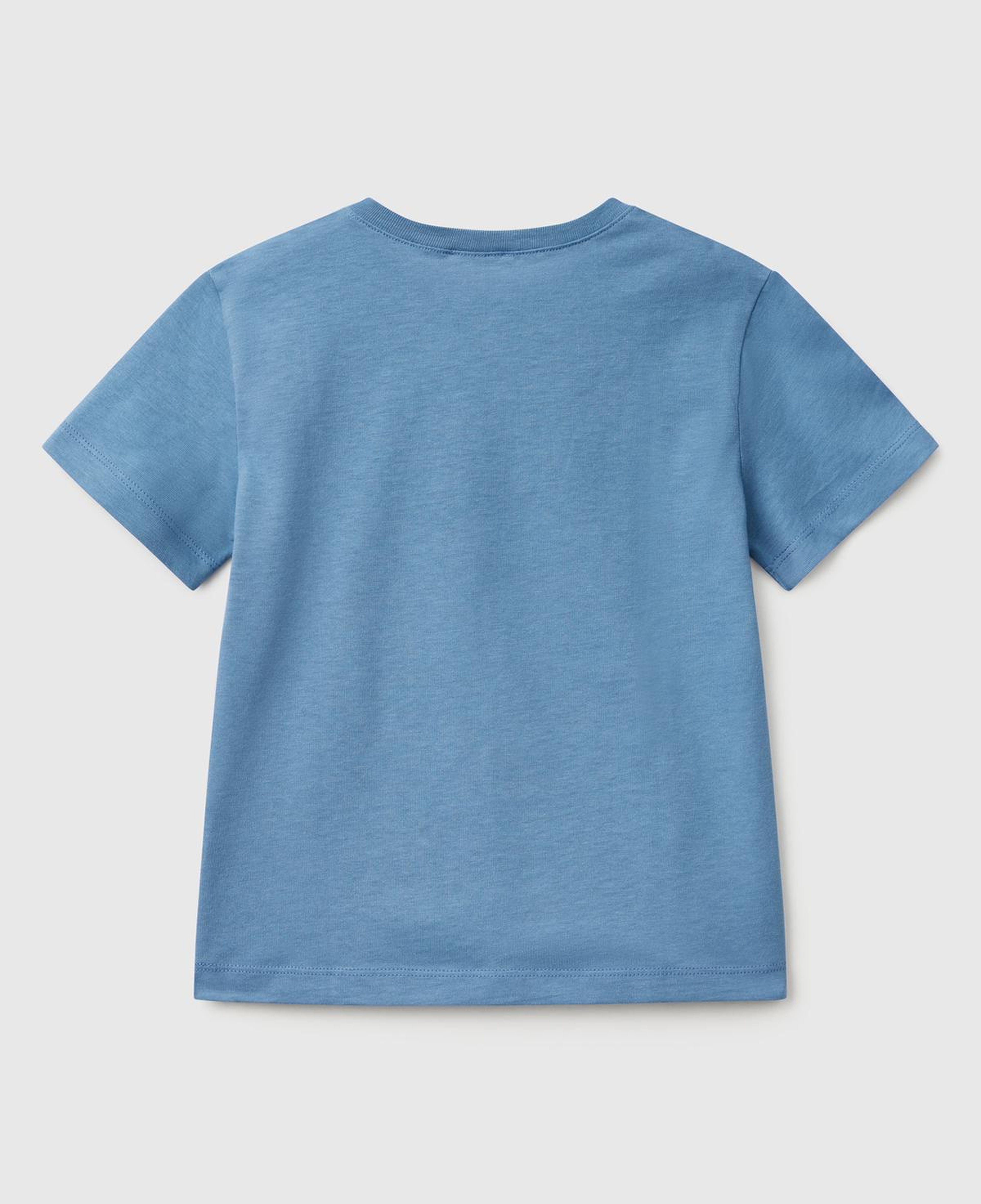 Erkek Çocuk Havacı Mavi Benetton Logo Baskılı T-Shirt