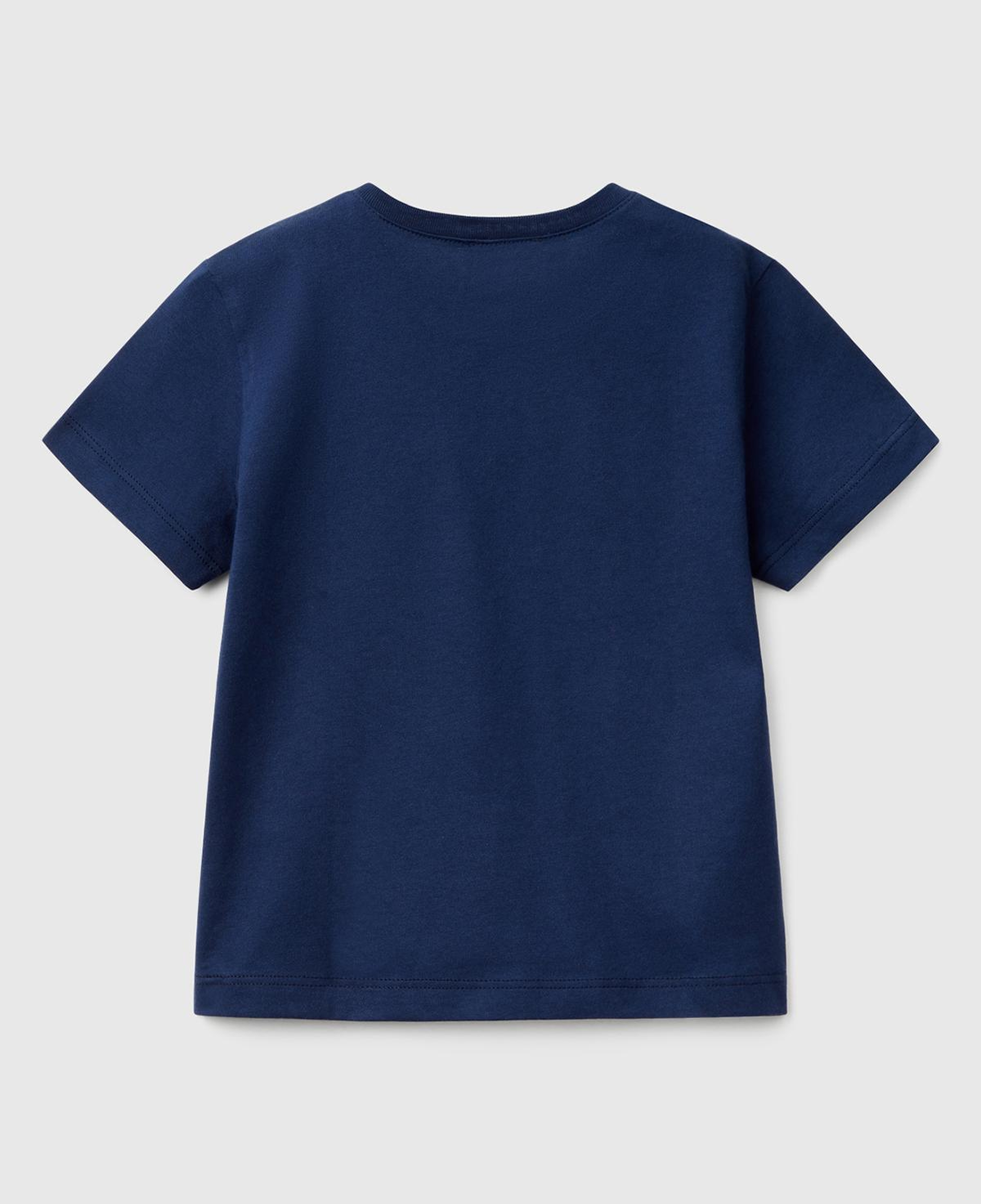 Erkek Çocuk Lacivert Benetton Logo Baskılı T-Shirt