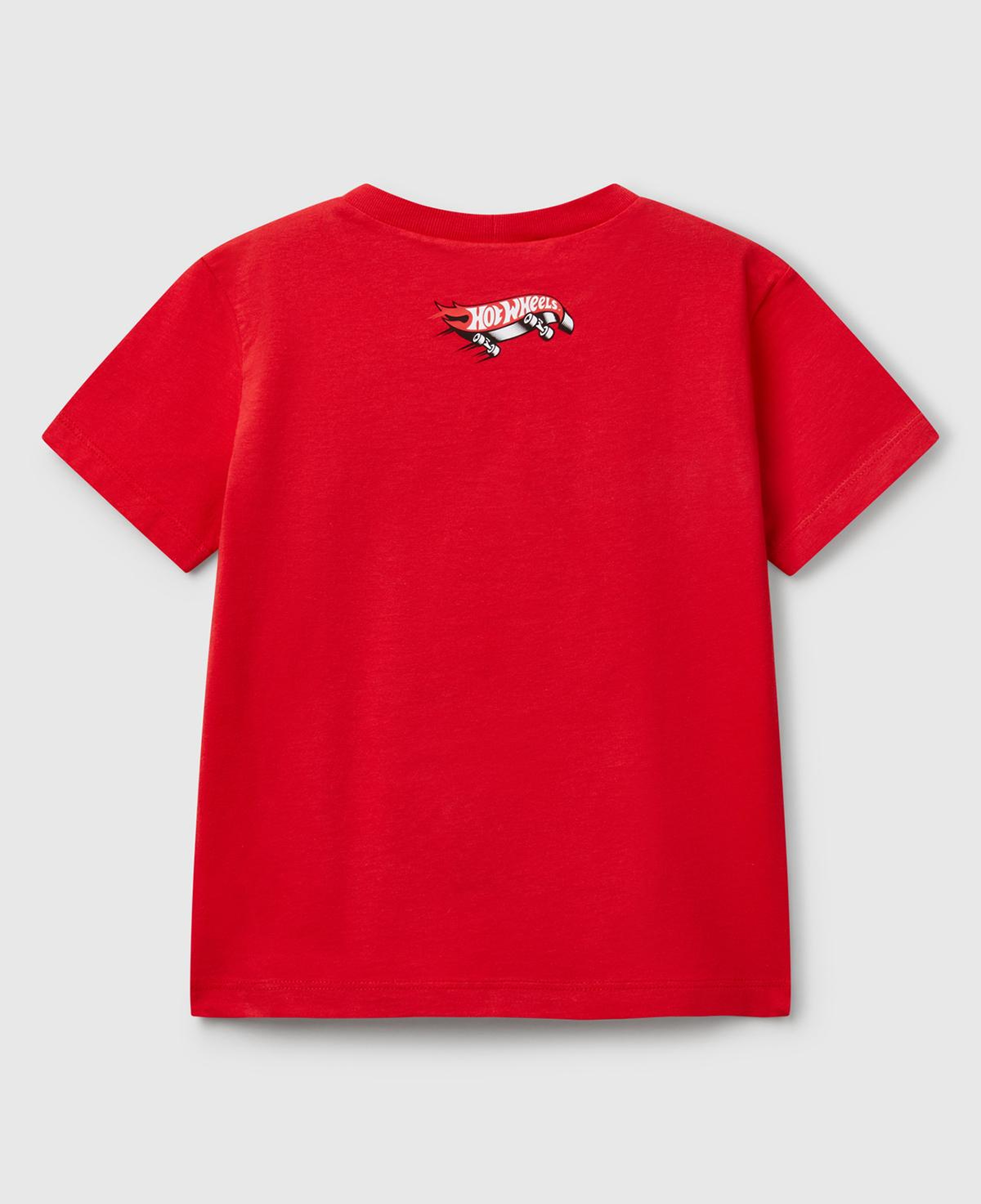 Erkek Çocuk Kırmızı Hot Wheels Baskılı Logo Etiketli T-Shirt