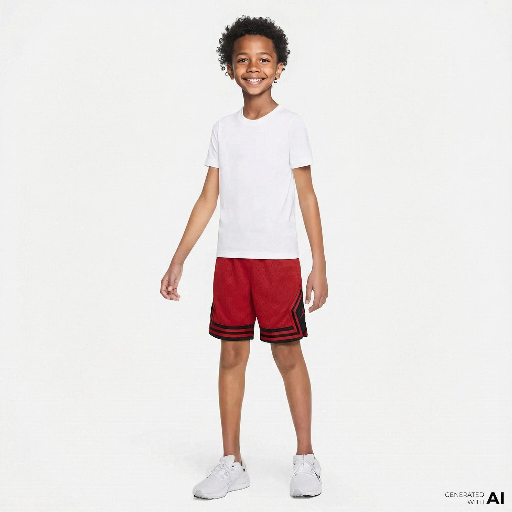 Jordan Dri-Fit Diamond Çocuk Kırmızı Şort