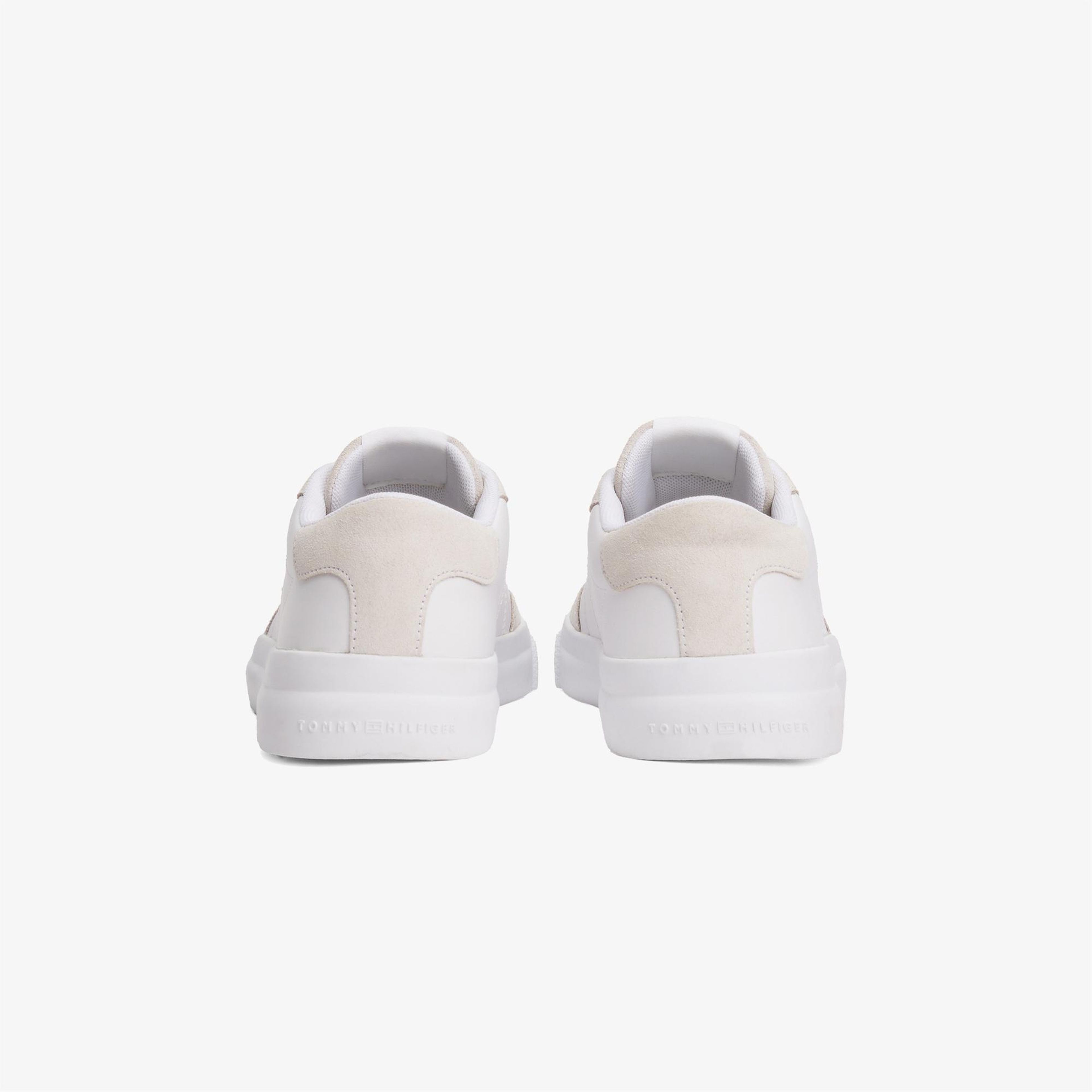 Tommy Hilfiger Cupset Leather Summer Erkek Beyaz Sneaker