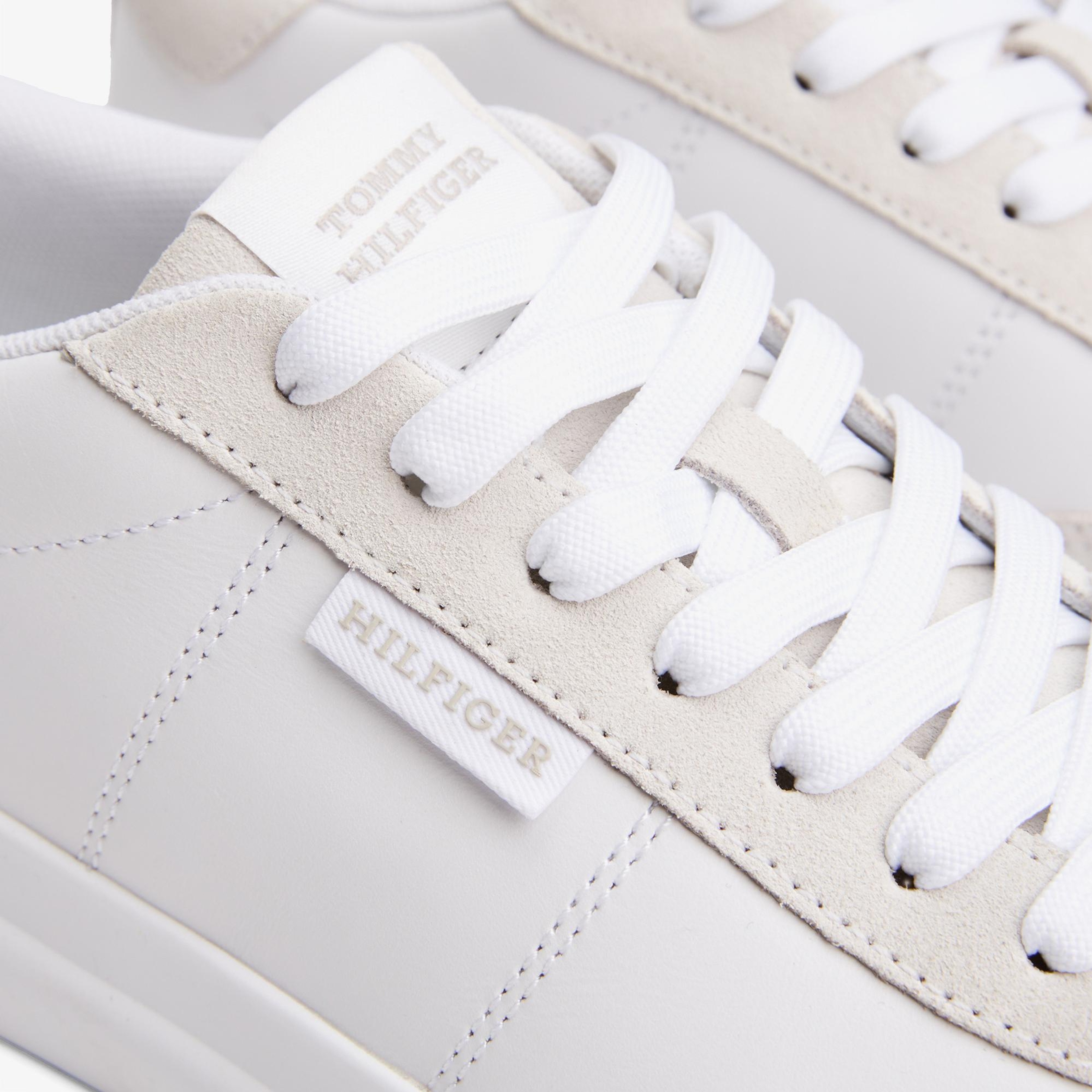 Tommy Hilfiger Cupset Leather Summer Erkek Beyaz Sneaker