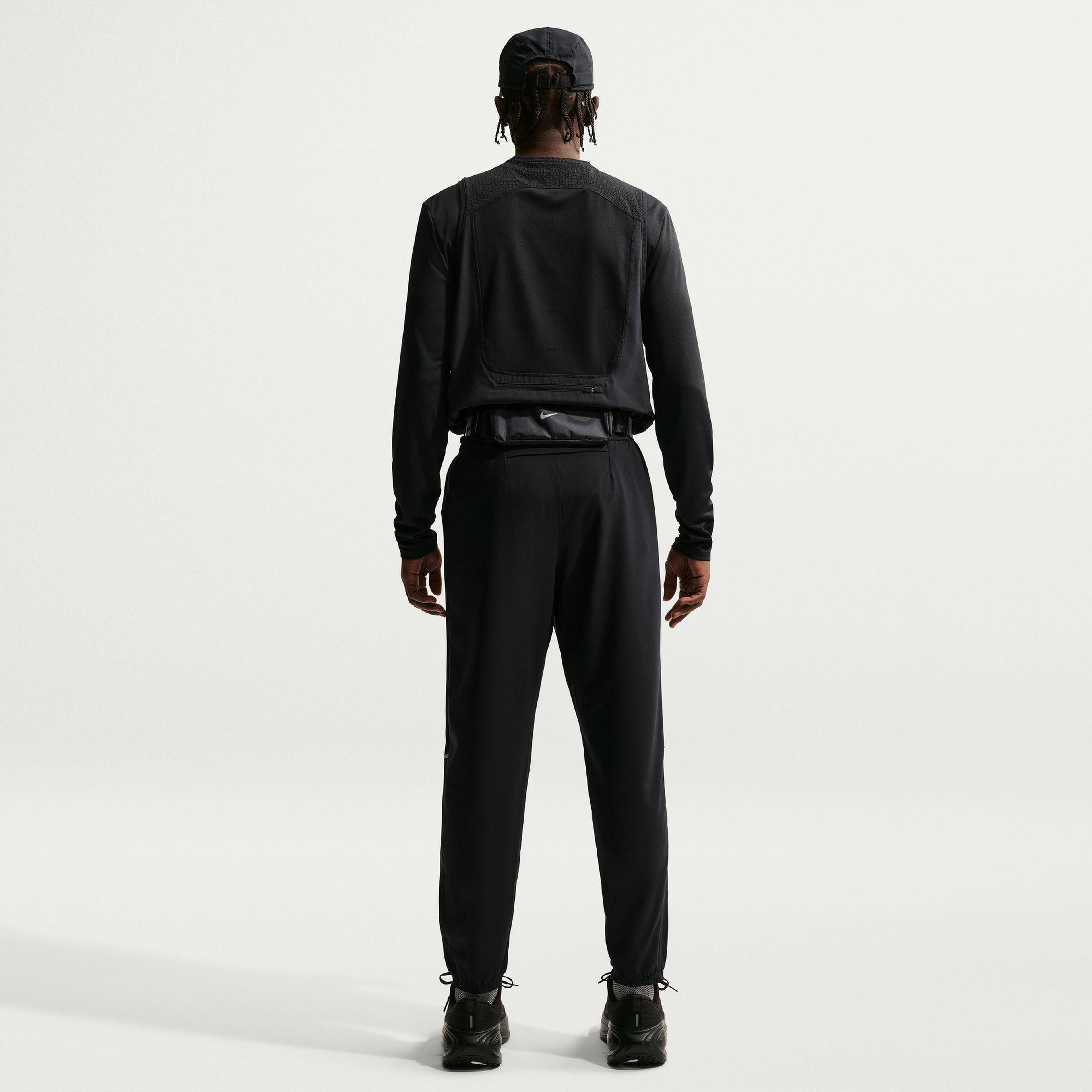 Nike Dri-Fit Miler Woven Erkek Siyah Eşofman Altı