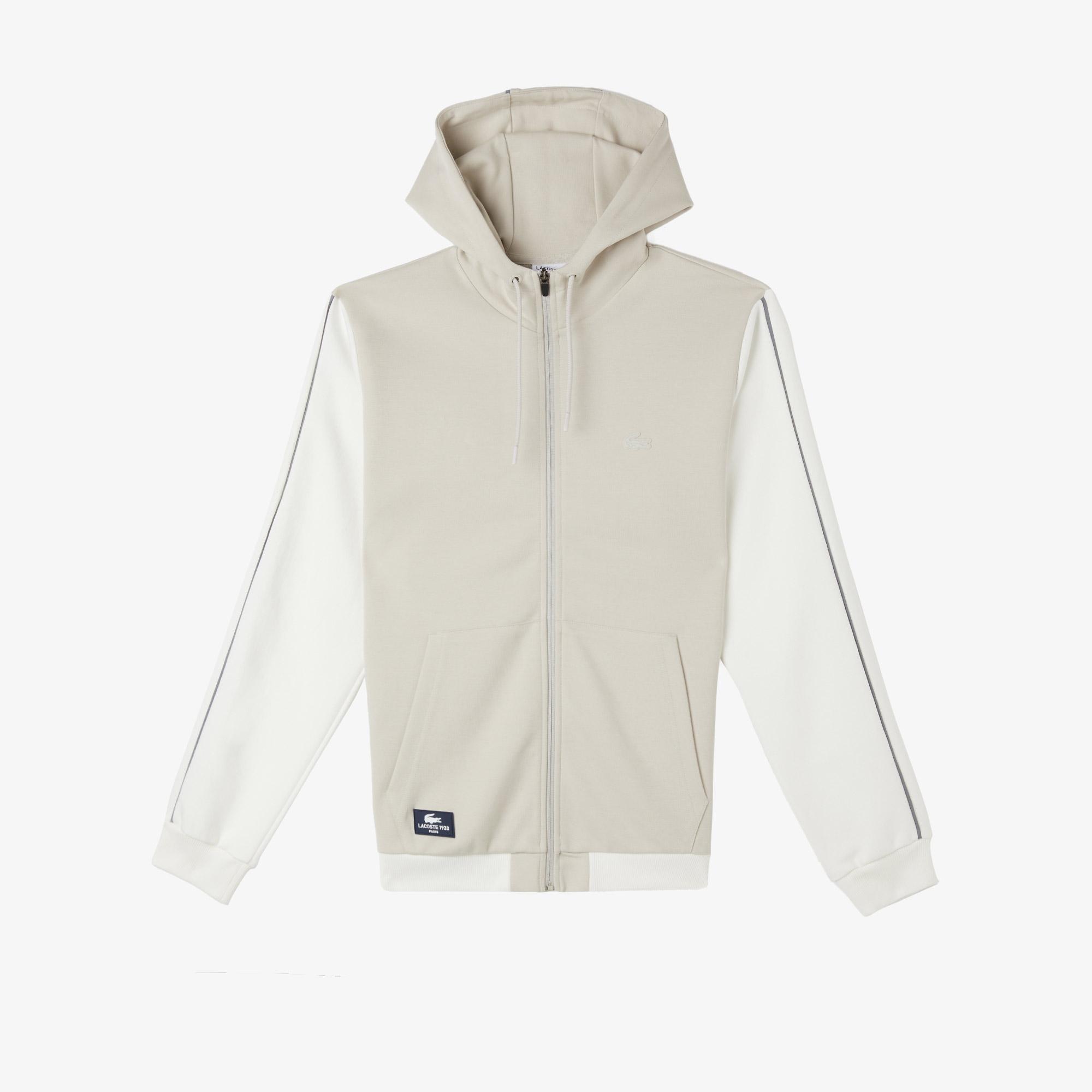 Erkek Slim Fit Kapüşonlu Gri Sweatshirt