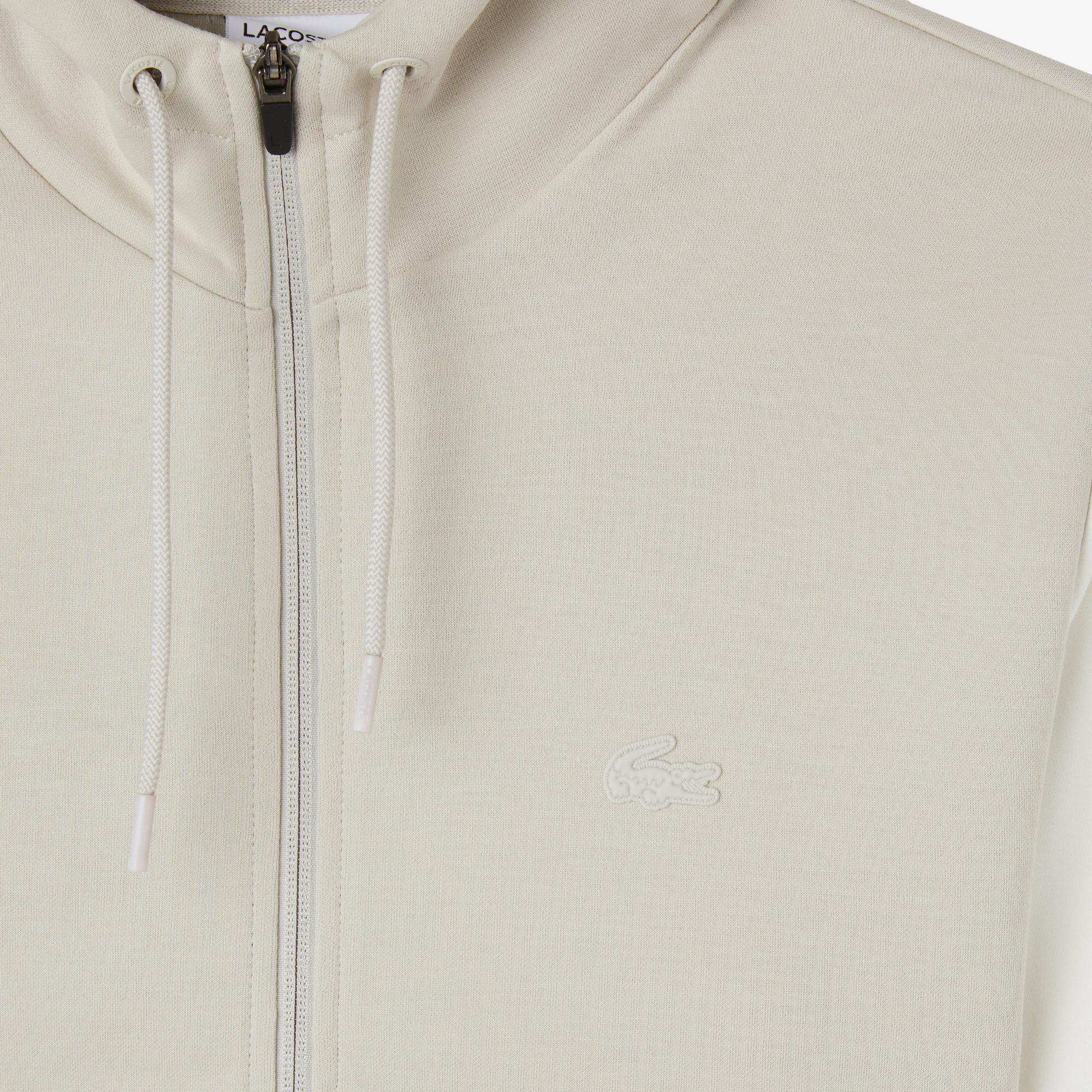Erkek Slim Fit Kapüşonlu Gri Sweatshirt