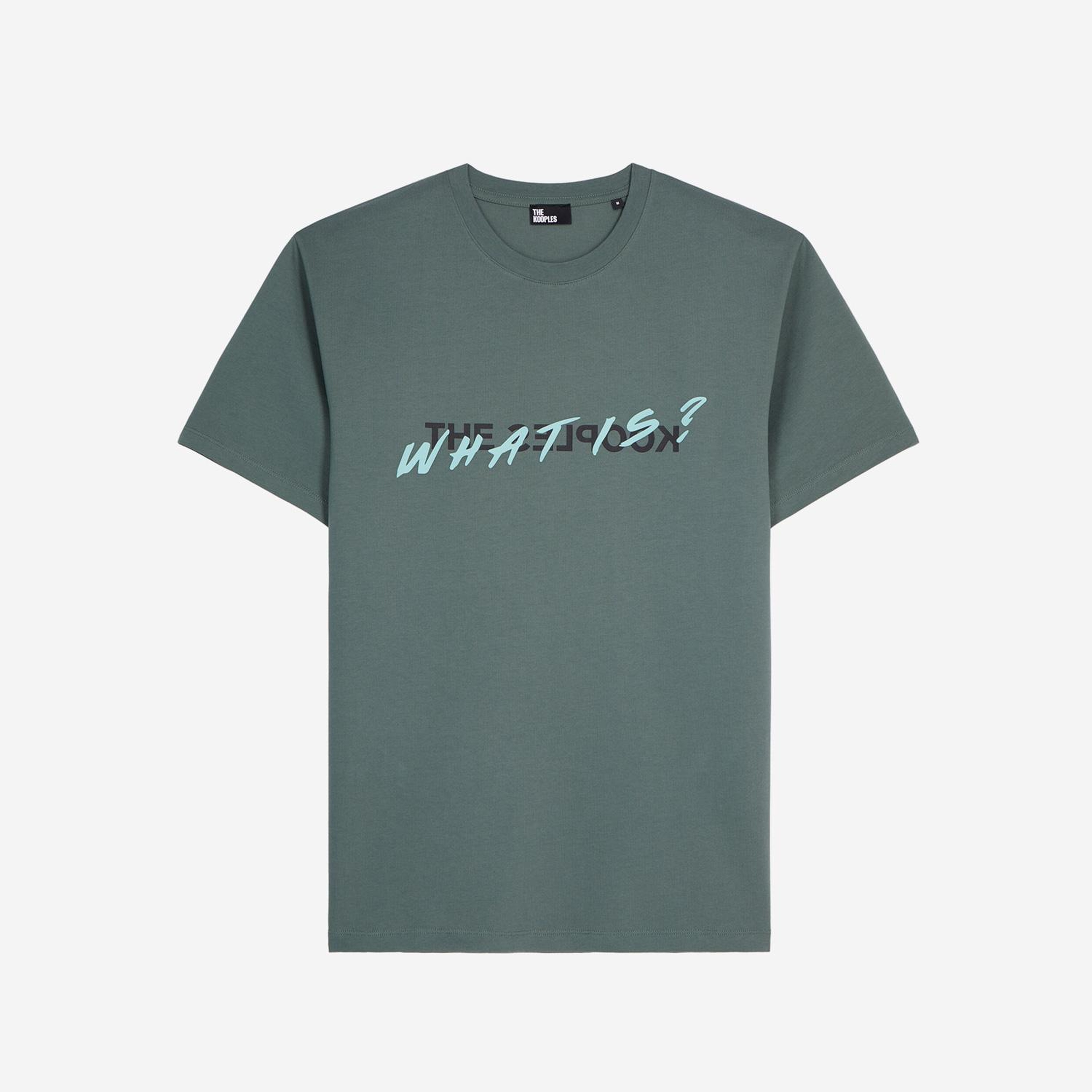 ERKEK BASKILI BİSİKLET YAKA YEŞİL  T-SHIRT