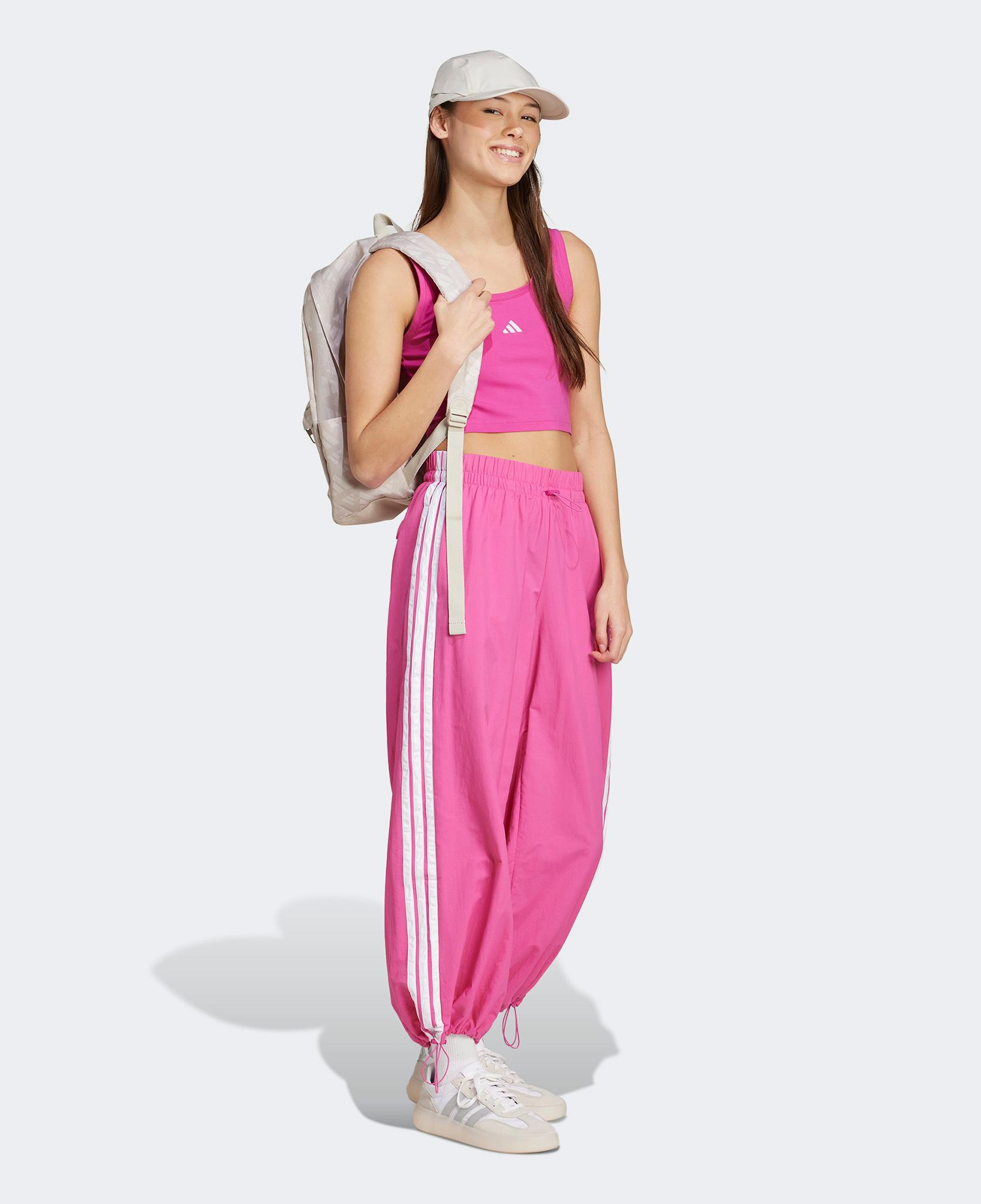 adidas Essentials Small Logo Cotton Lifestyle Kadın Pembe Atlet