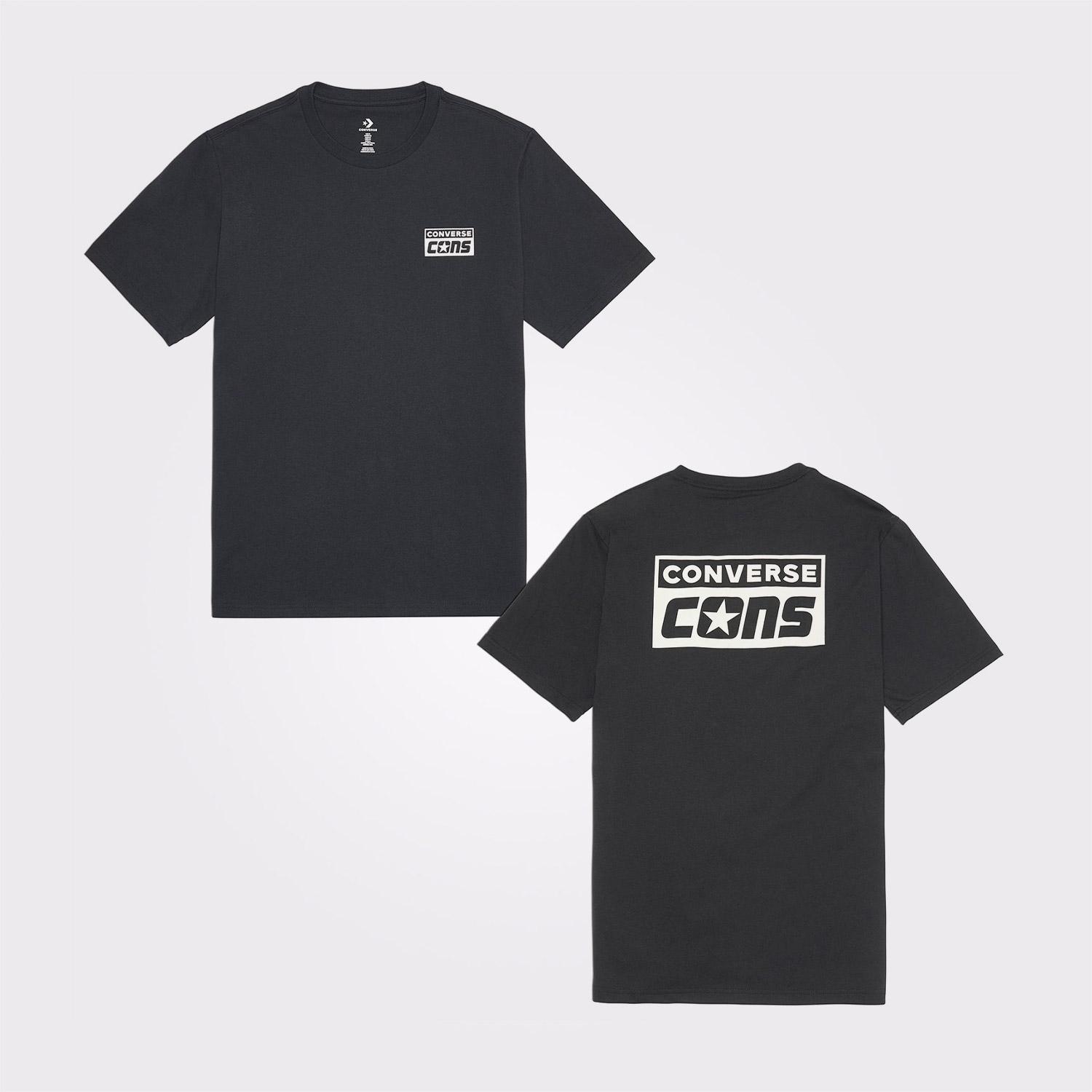 Converse Grafik Baskılı Erkek Siyah T-Shirt