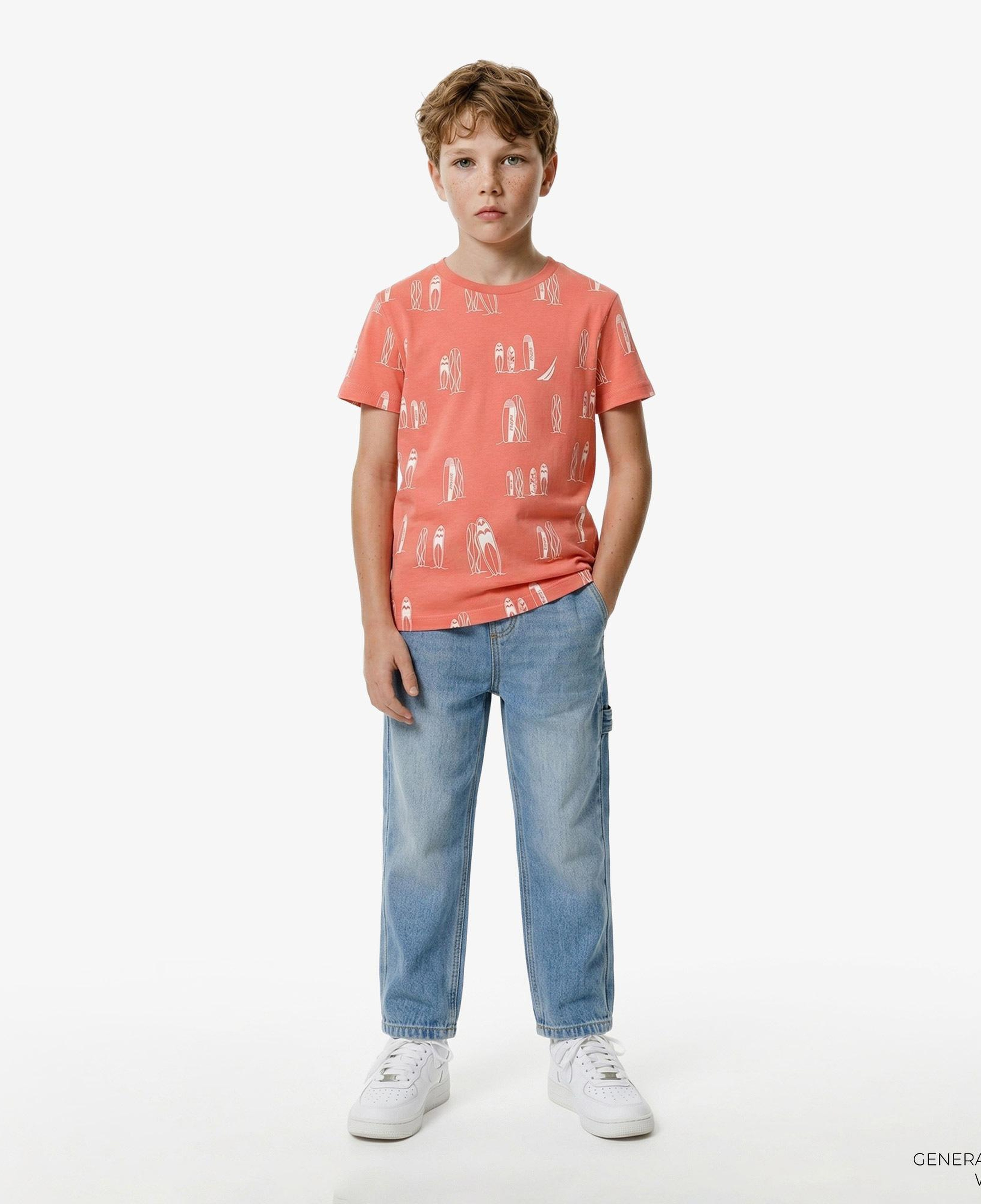 Nautica Erkek Çocuk Kırmızı Regular Fit Baskılı T-Shirt